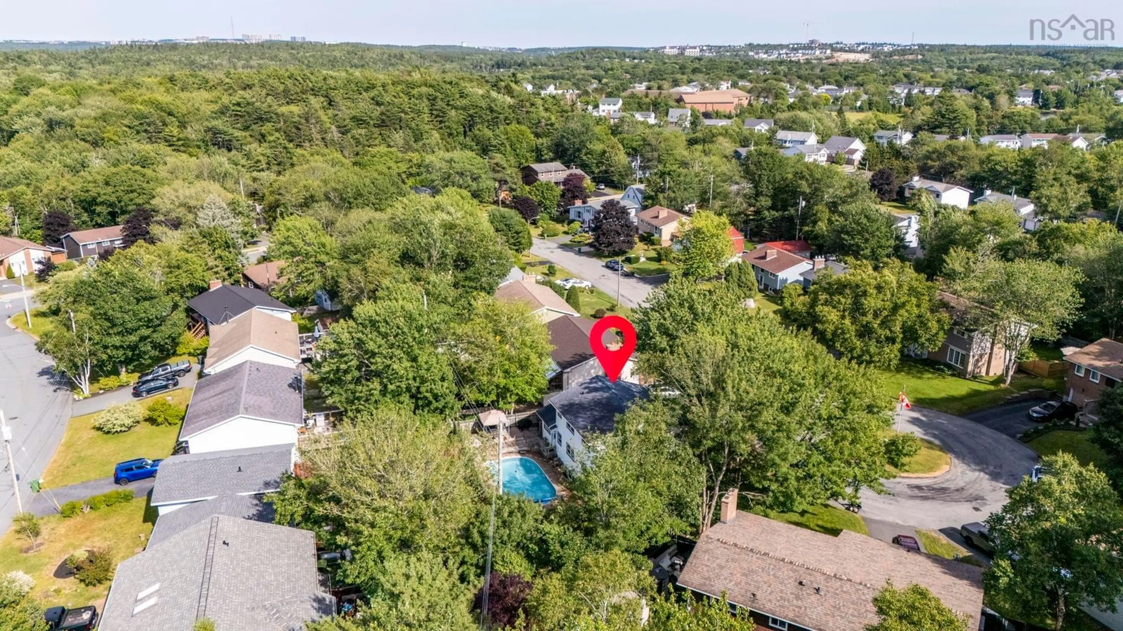 A pic from outside/outdoor area/front of a property/back of a property/a pic from drone, unknown for 23 Kingsmere Crt, Timberlea Nova Scotia B3T 1J4