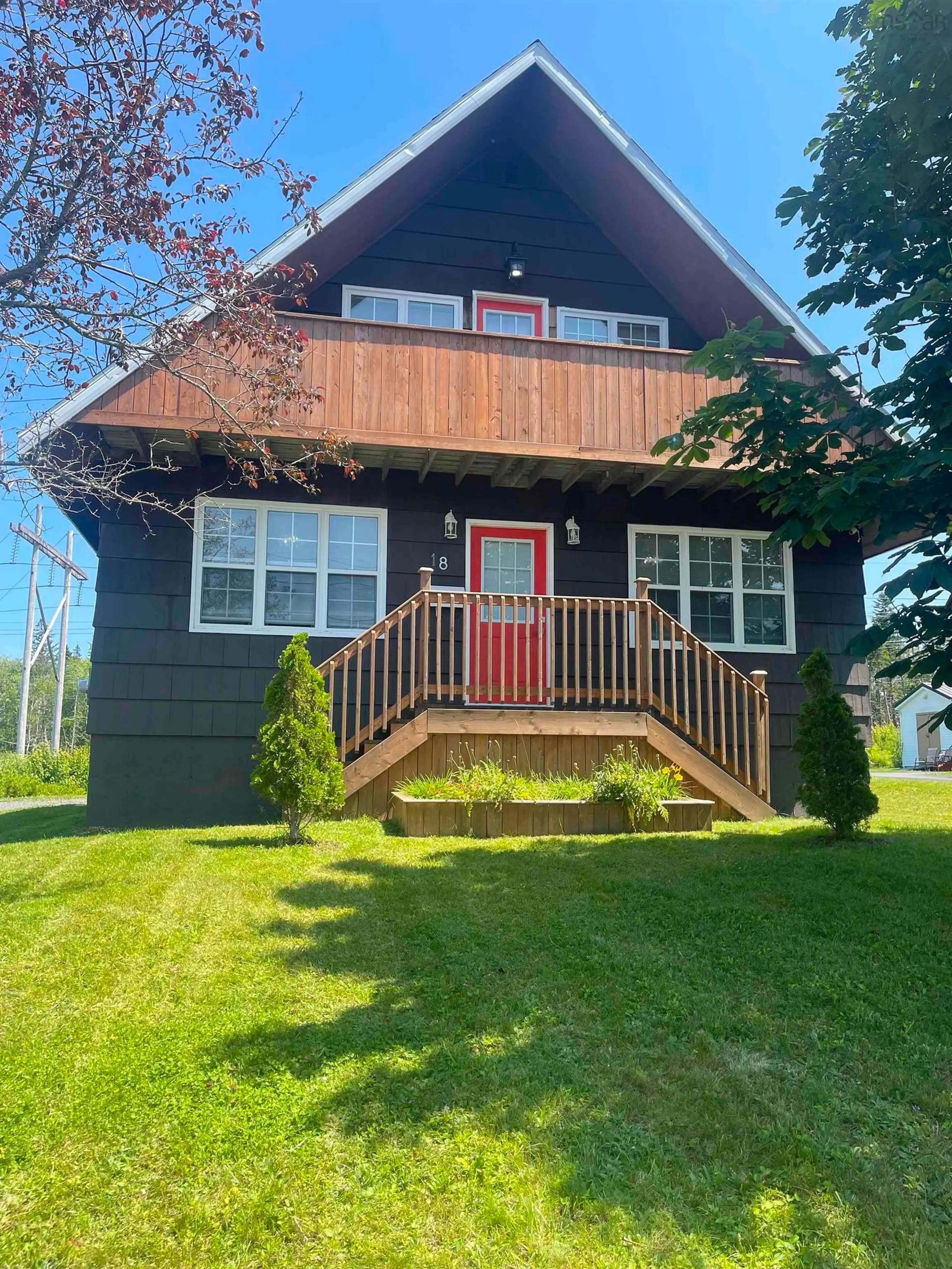 Home with vinyl exterior material, street for 18 Meadowbrook Dr, Sydney Mines Nova Scotia B1V 3E7