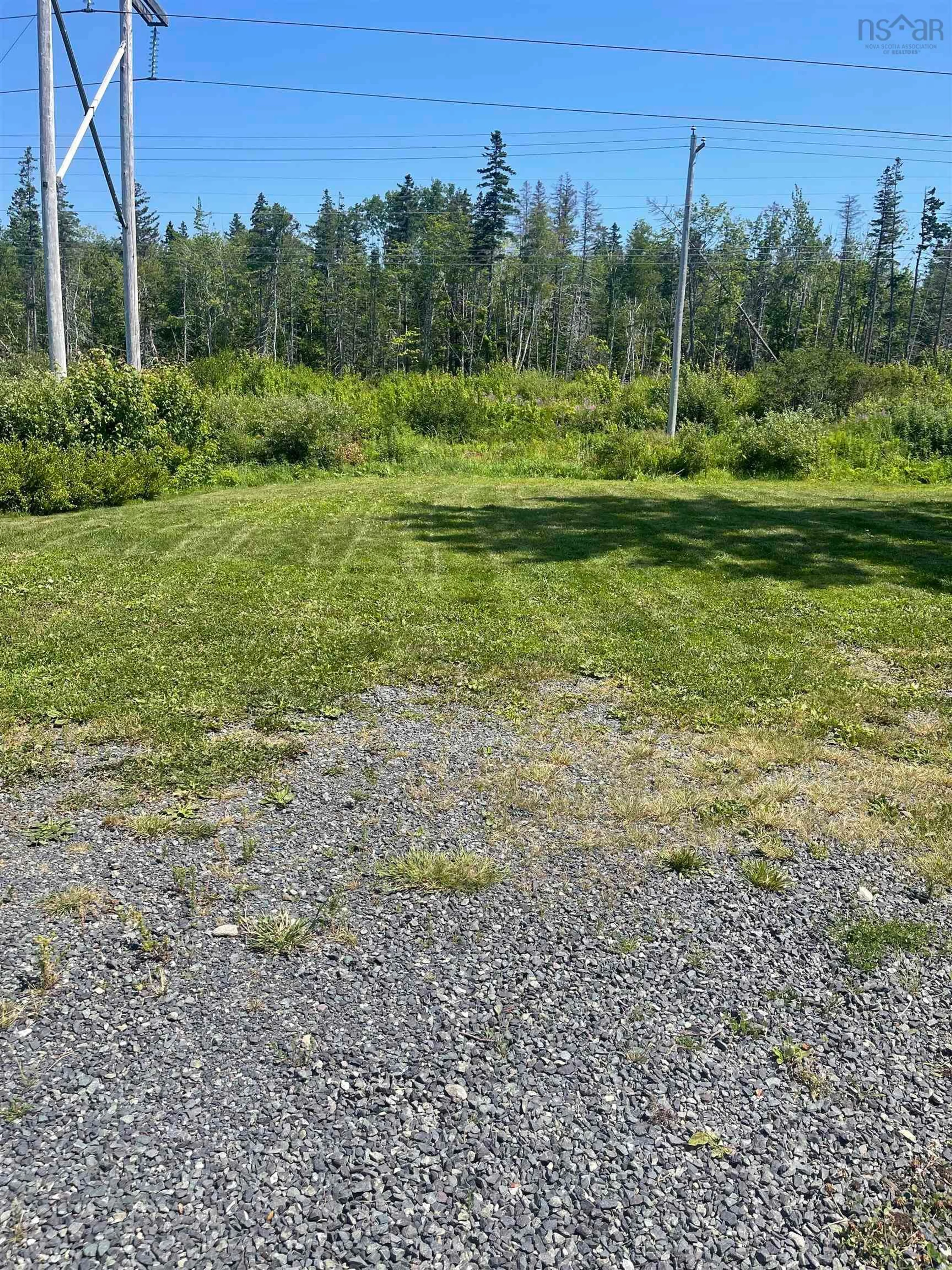 A pic from outside/outdoor area/front of a property/back of a property/a pic from drone, forest/trees view for 18 Meadowbrook Dr, Sydney Mines Nova Scotia B1V 3E7