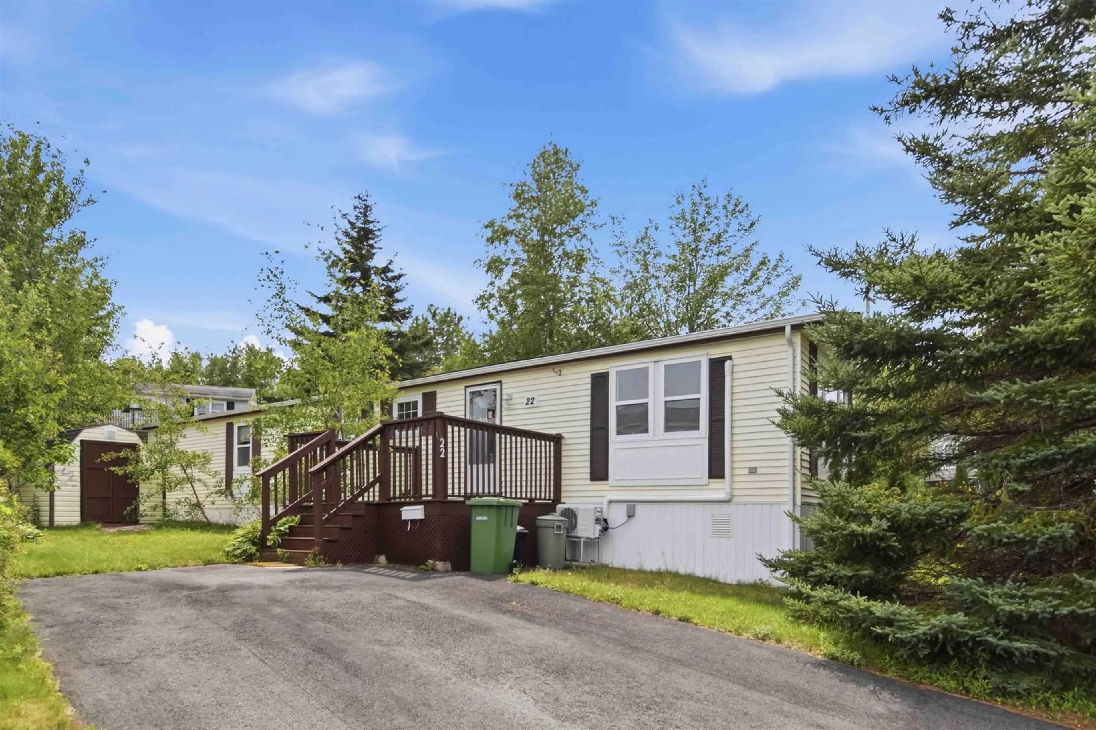 Home with vinyl exterior material, street for 22 Yeadon Dr, Middle Sackville Nova Scotia B4E 2Z4