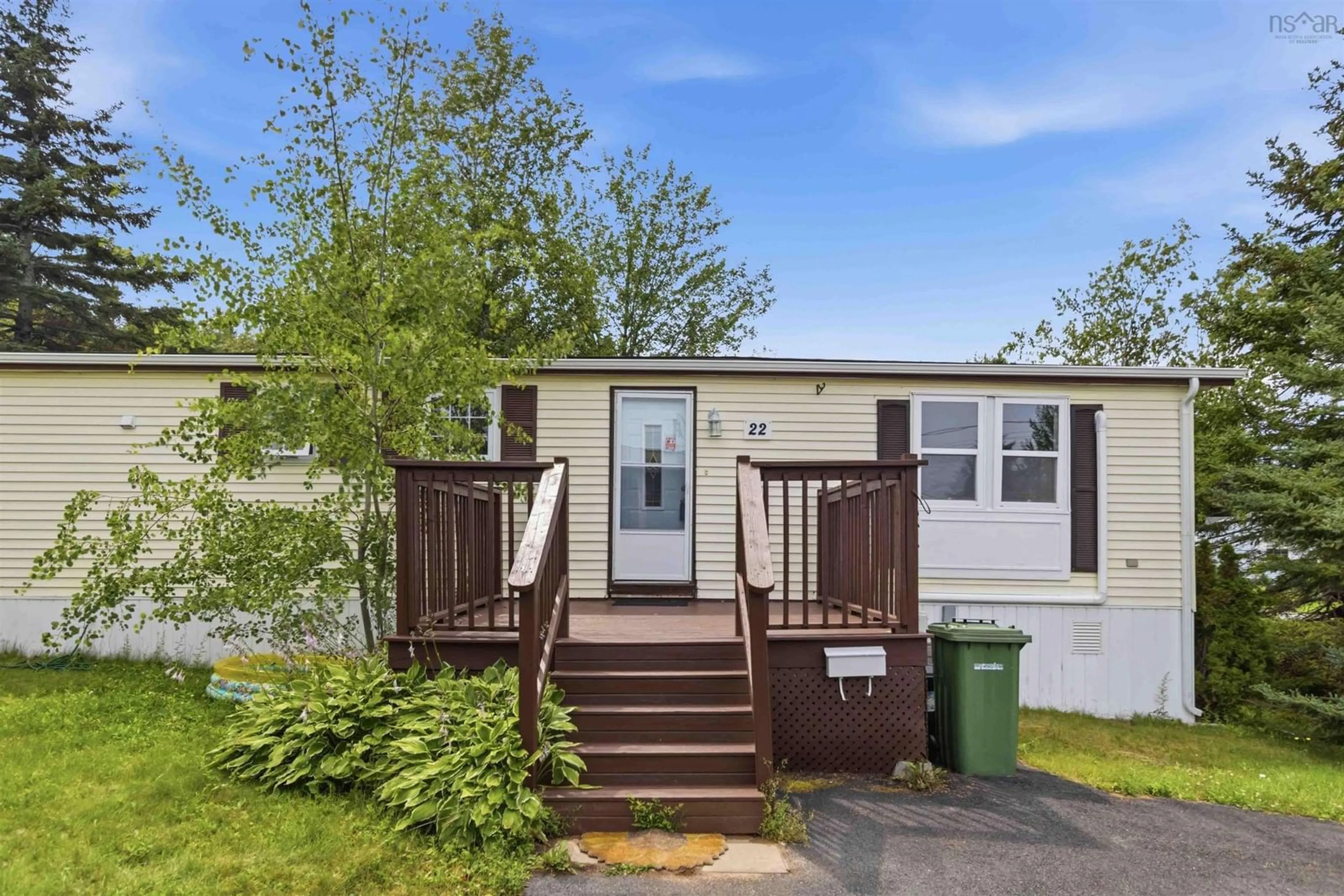 Home with vinyl exterior material, street for 22 Yeadon Dr, Middle Sackville Nova Scotia B4E 2Z4