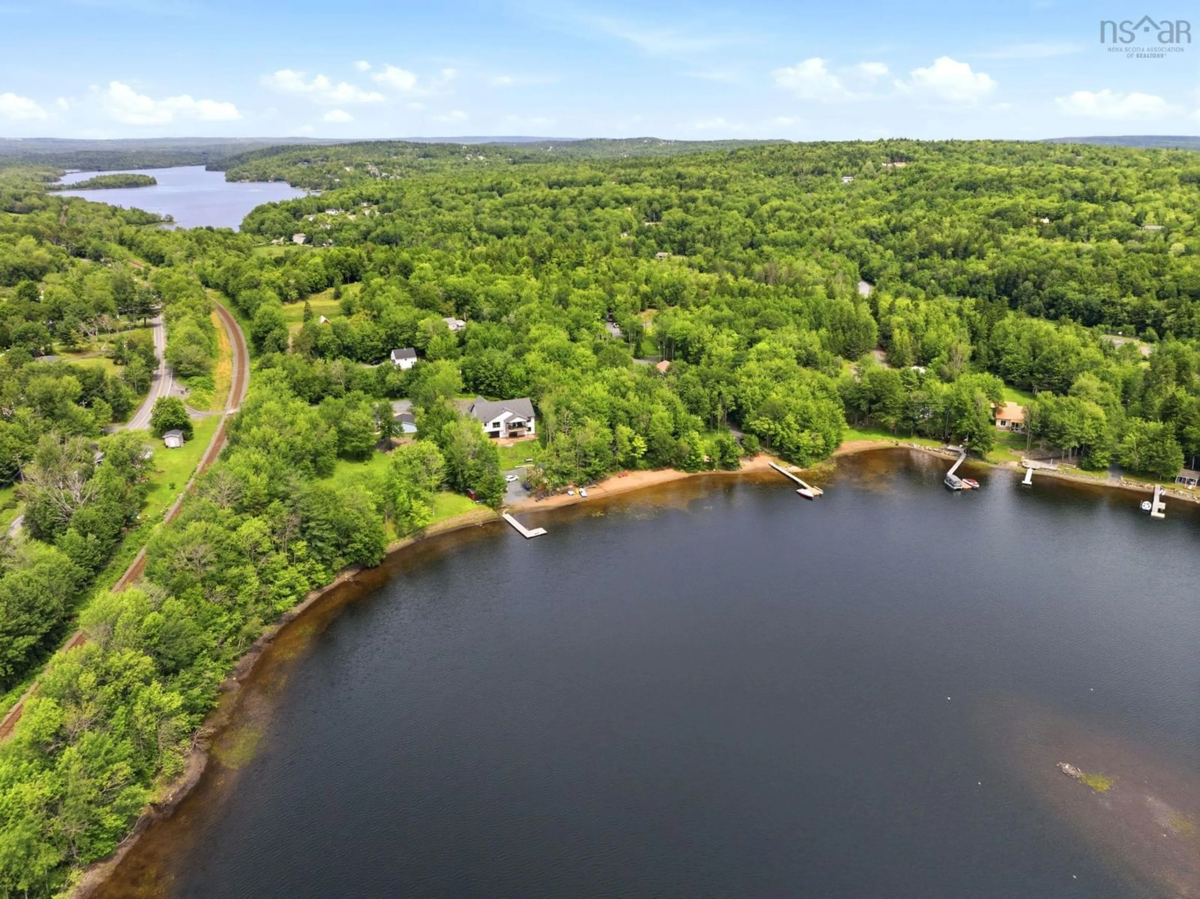 A pic from outside/outdoor area/front of a property/back of a property/a pic from drone, water/lake/river/ocean view for 14 Lawrence Robinson Lane, Windsor Junction Nova Scotia B2T 1G1