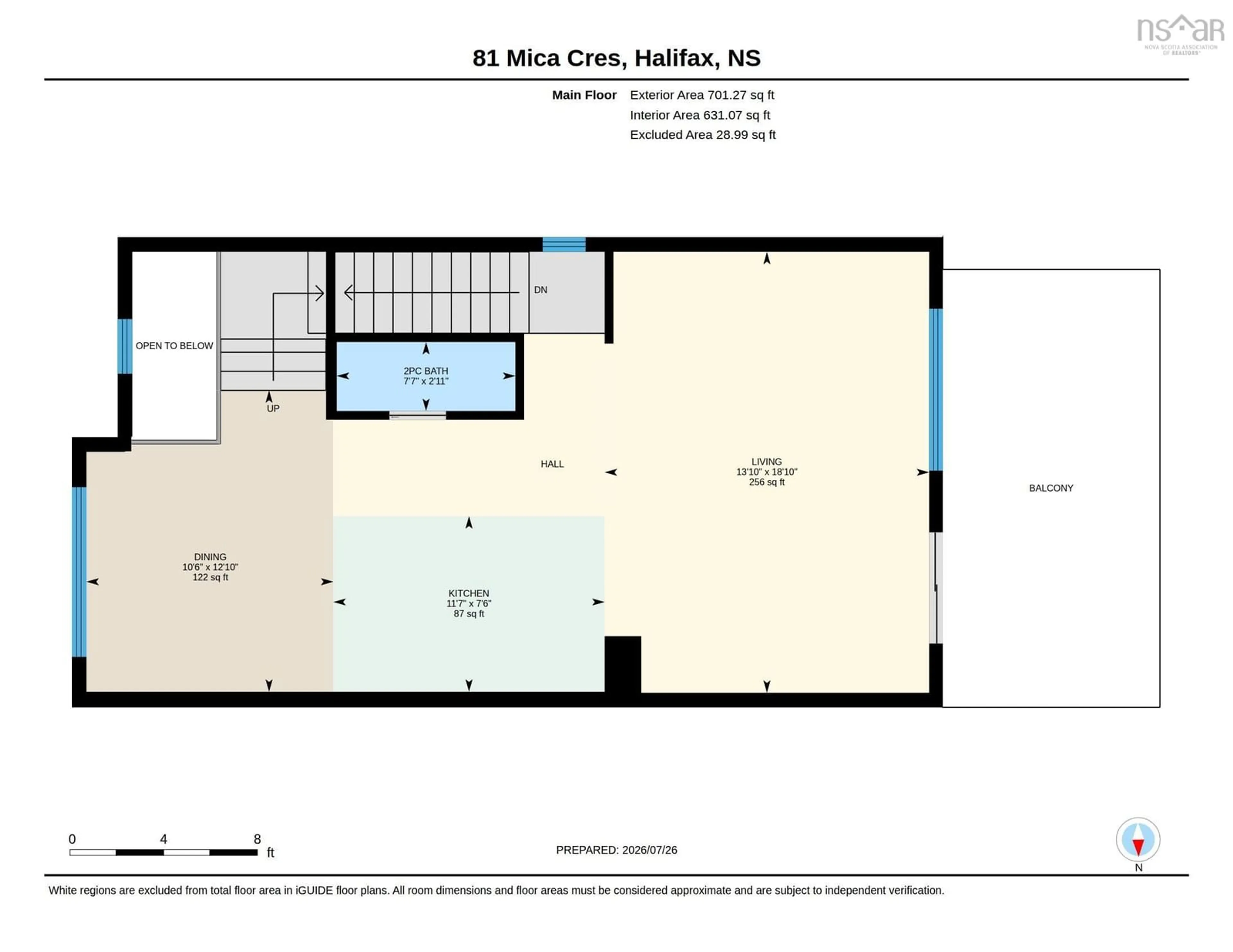 Floor plan for 81 Mica Cres, Halifax Nova Scotia B3P 0H7