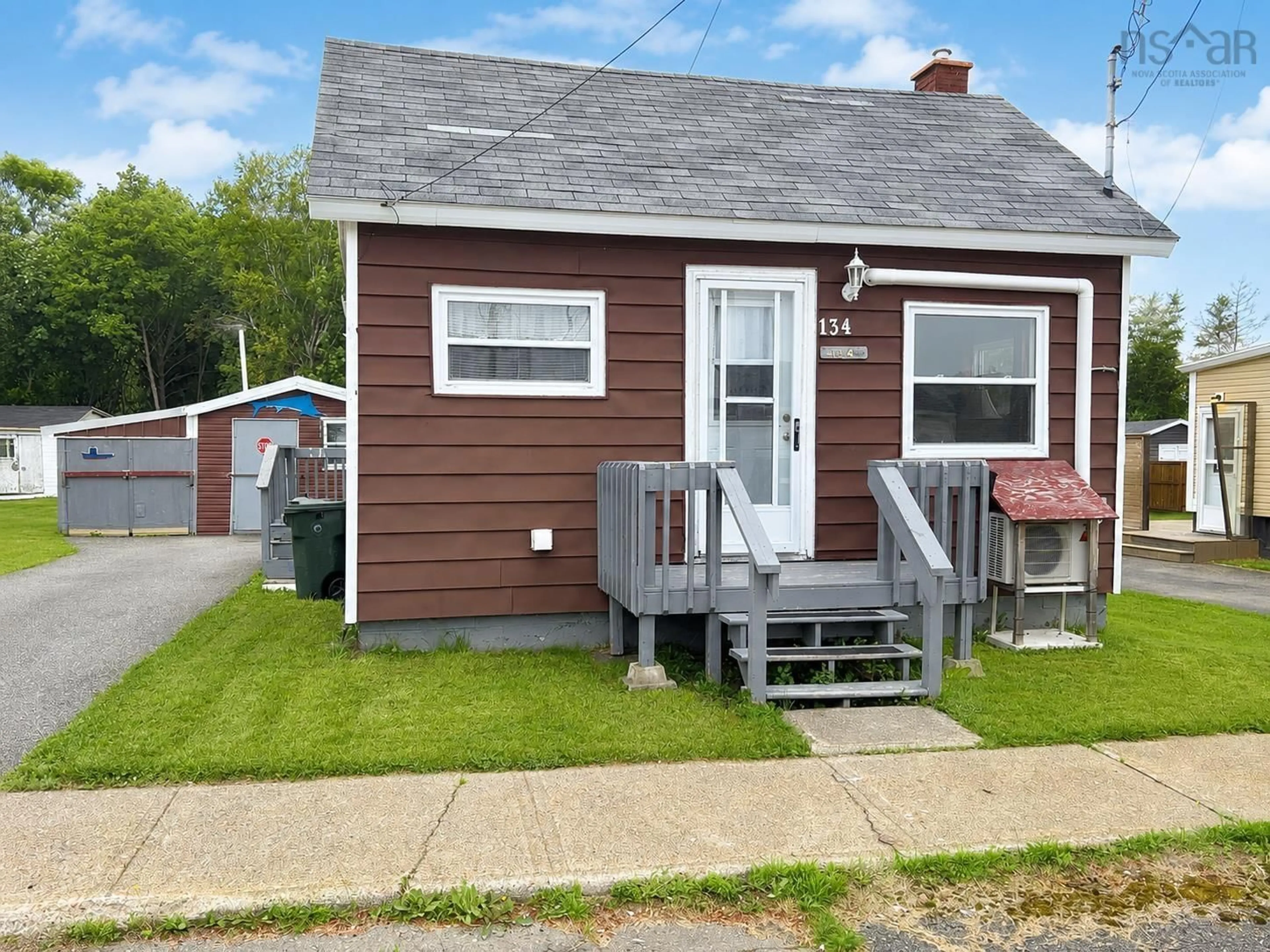 Home with vinyl exterior material, street for 134 Stanley St, North Sydney Nova Scotia B2A 1W3
