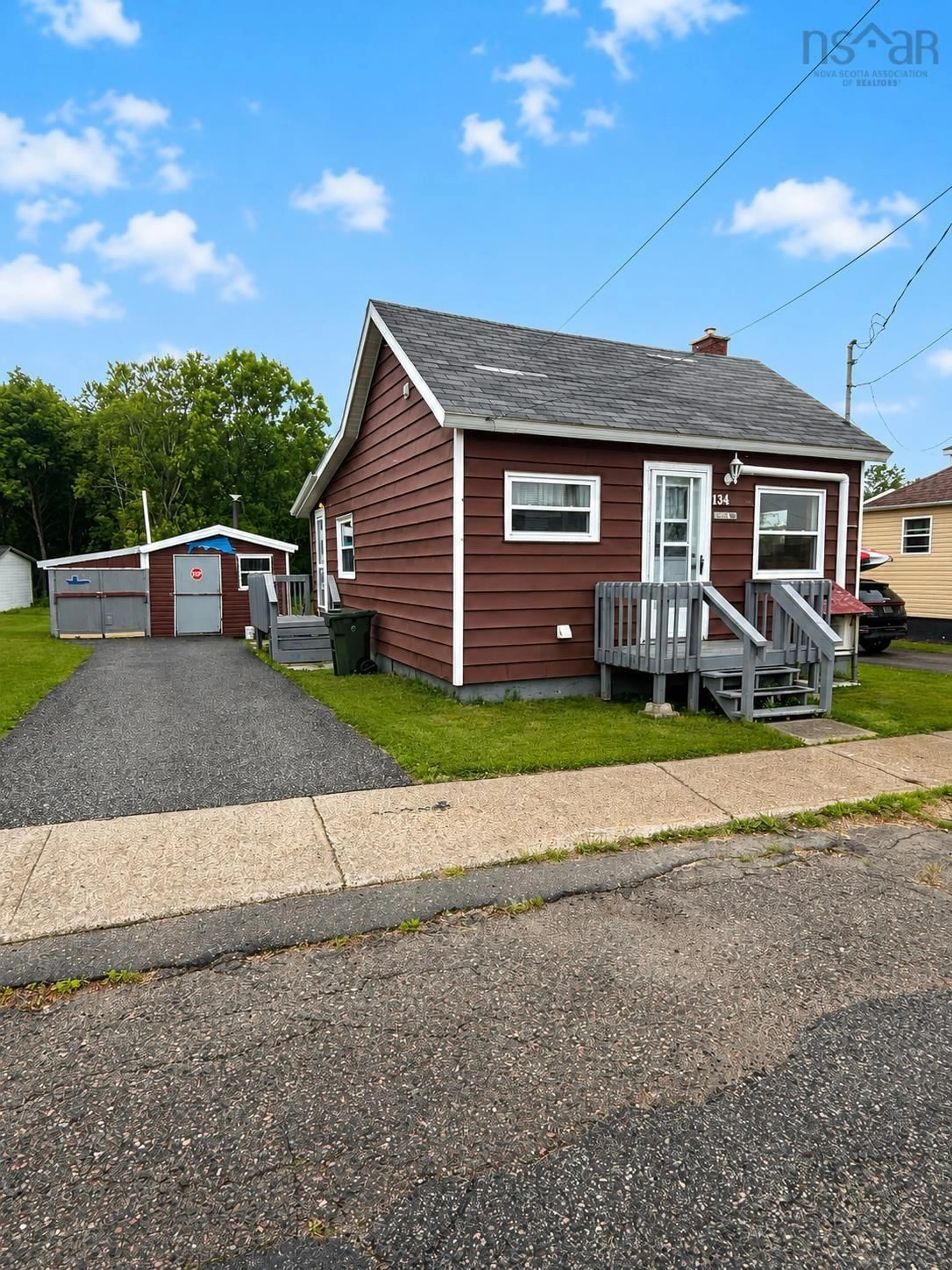 Home with vinyl exterior material, street for 134 Stanley St, North Sydney Nova Scotia B2A 1W3