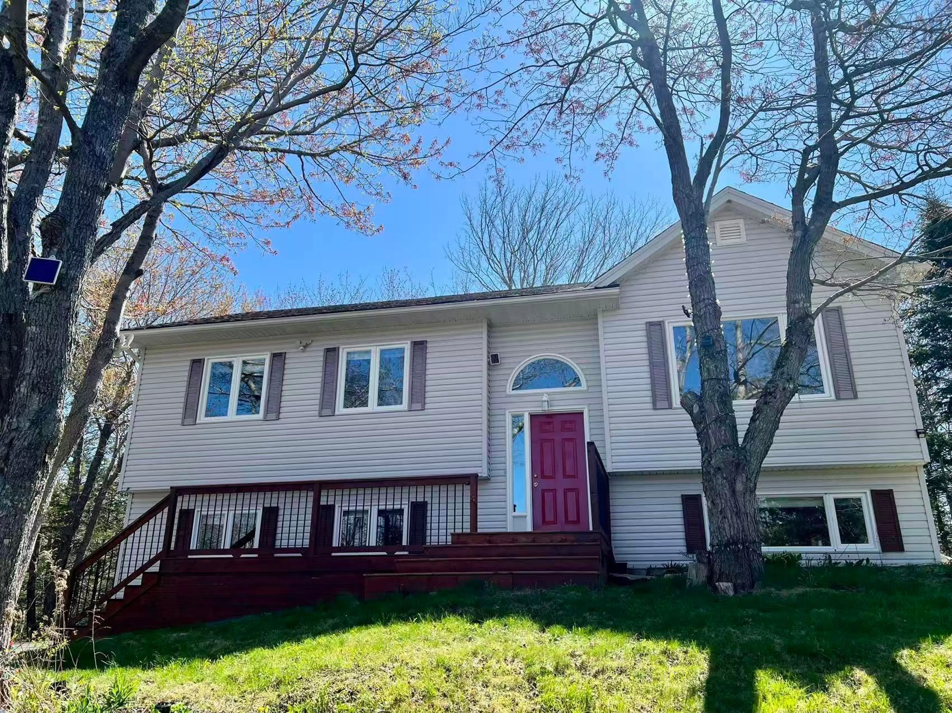 Home with vinyl exterior material, street for 19 Kilbride Dr, Stillwater Lake Nova Scotia B3Z 1P4