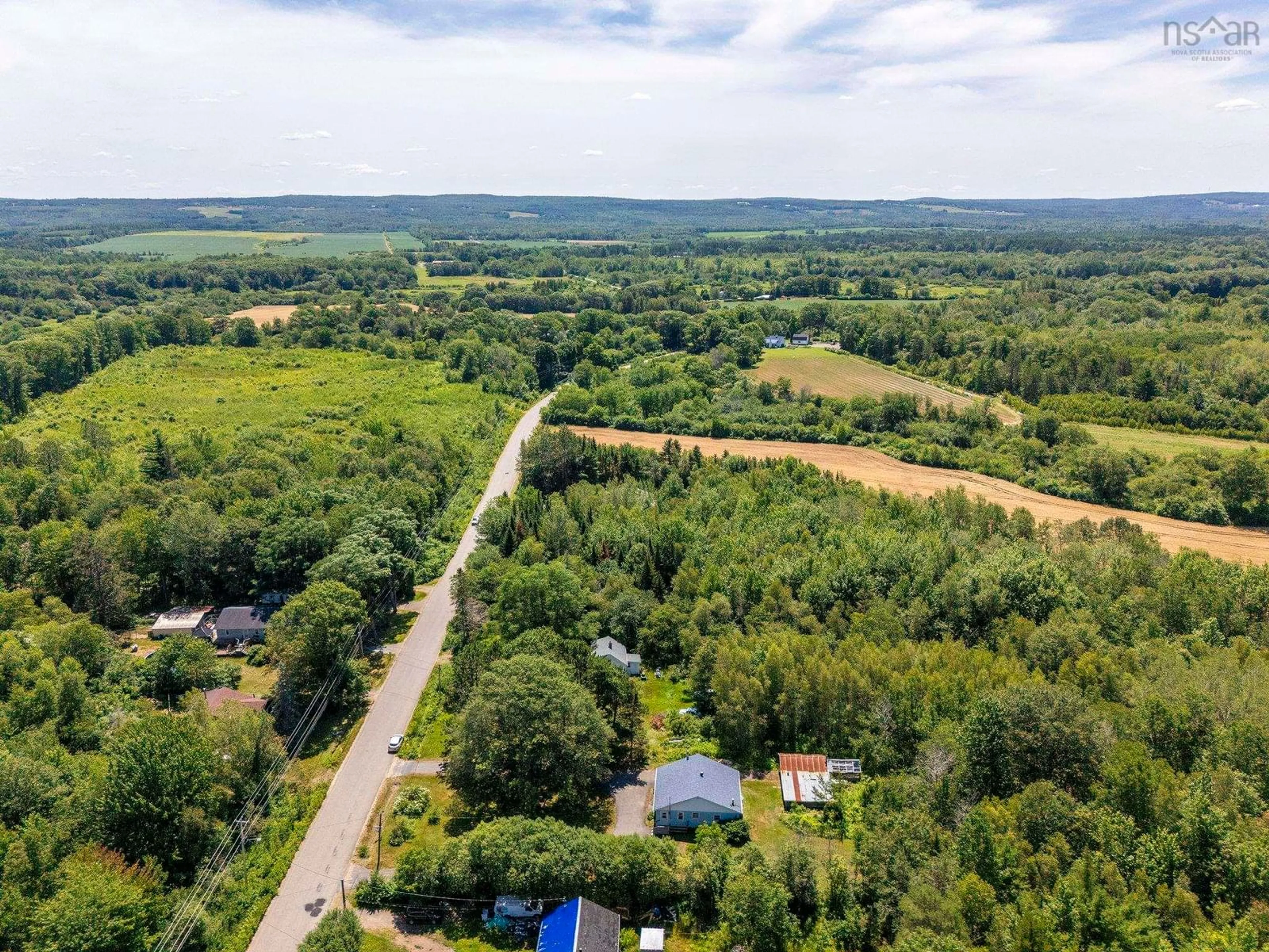 A pic from outside/outdoor area/front of a property/back of a property/a pic from drone, forest/trees view for 1133 Palmer Rd, Auburn Nova Scotia B0P 1A0