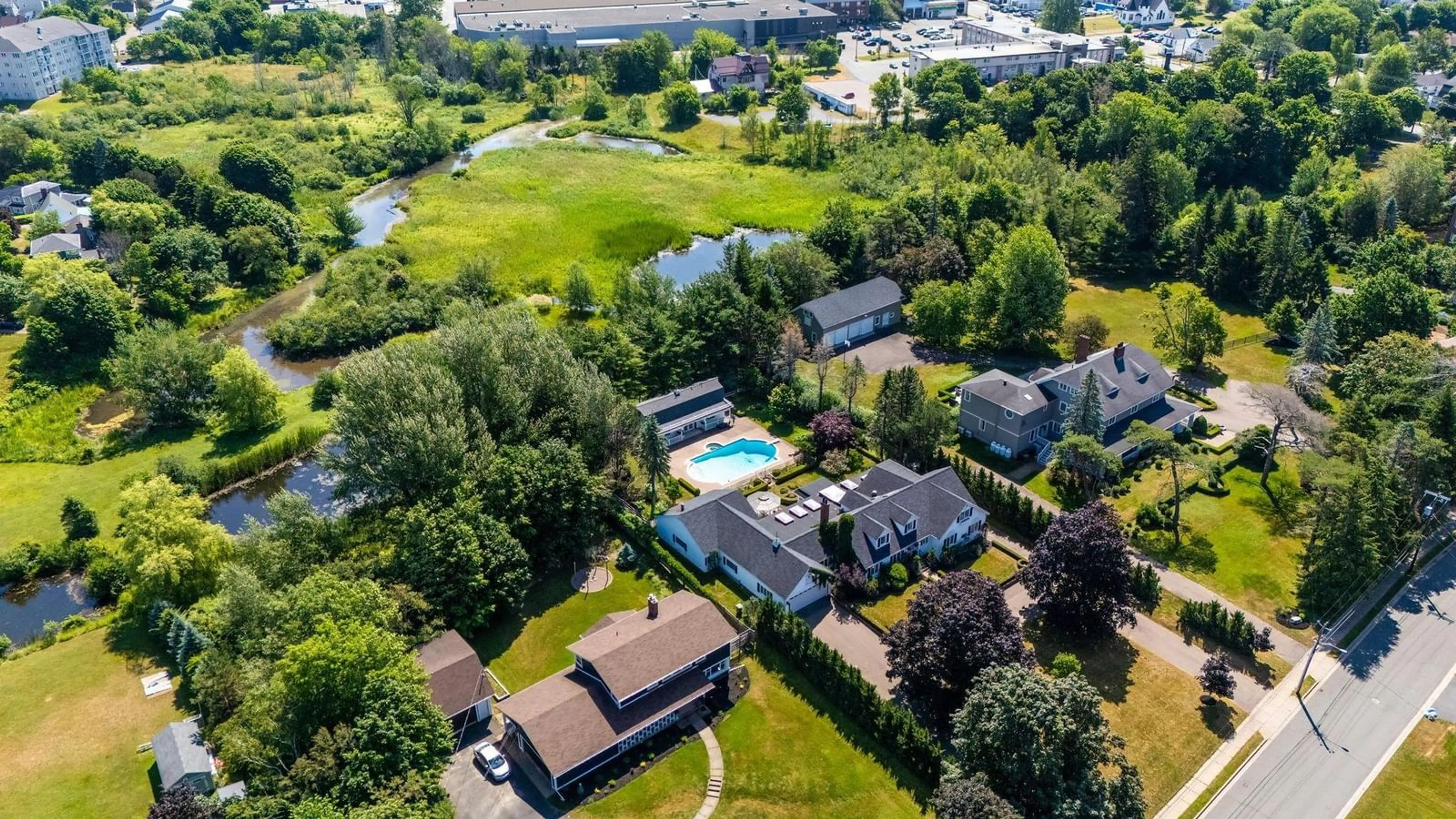 A pic from outside/outdoor area/front of a property/back of a property/a pic from drone, water/lake/river/ocean view for 45 Longworth Ave, Truro Nova Scotia B2N 3E7