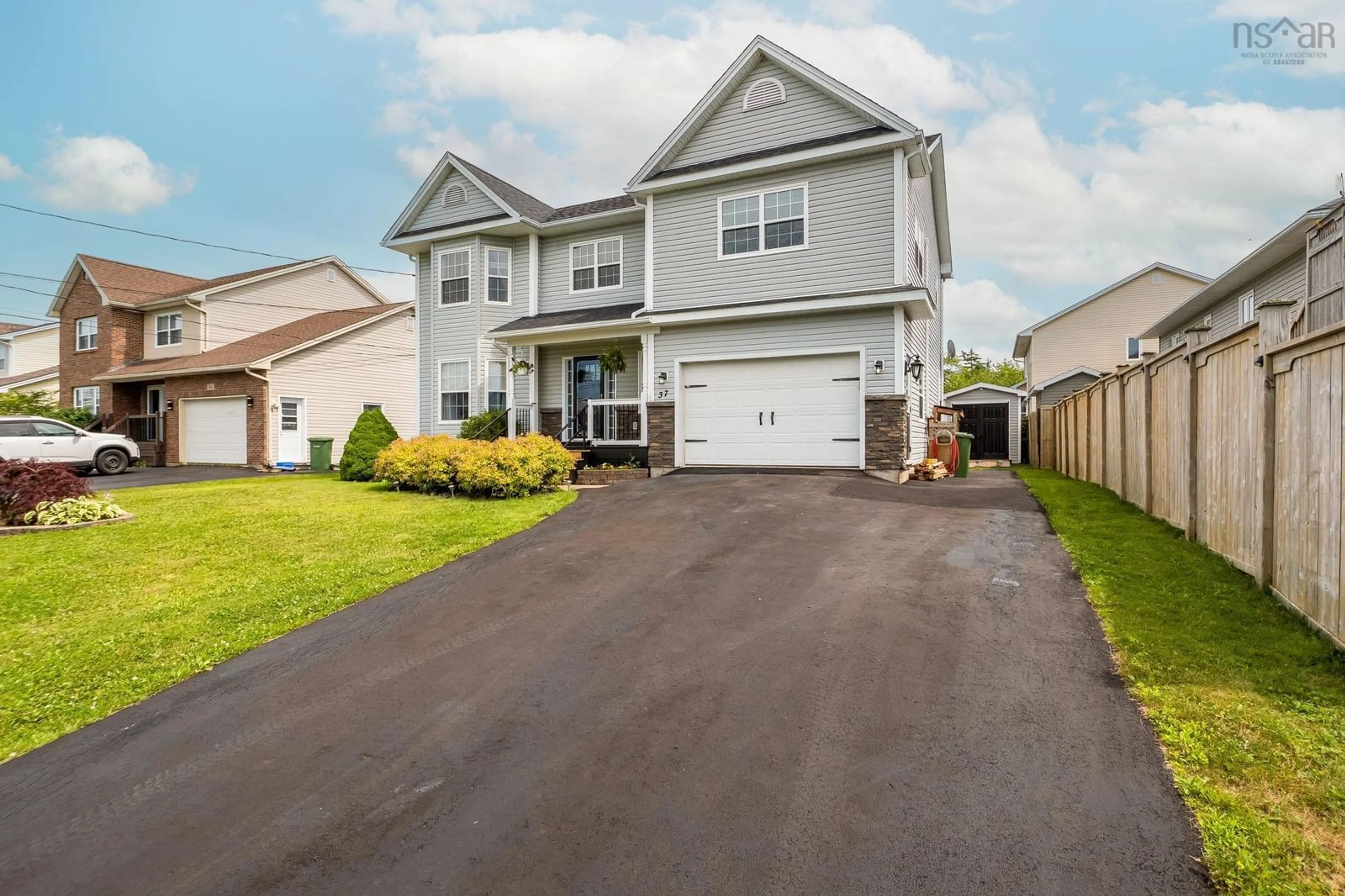 Home with vinyl exterior material, street for 37 Pearl Dr, Colby Nova Scotia B2V 2T7