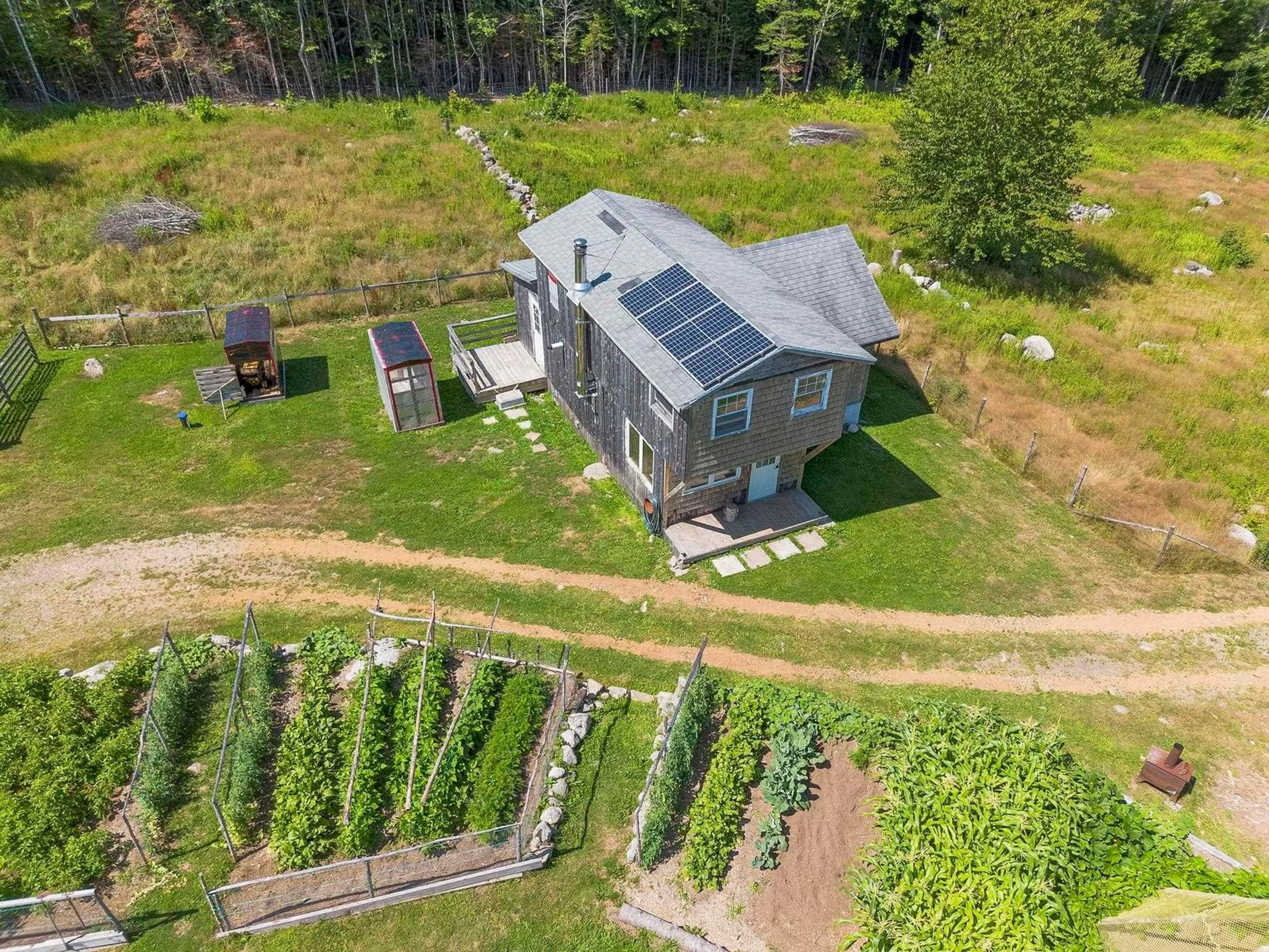 A pic from outside/outdoor area/front of a property/back of a property/a pic from drone, forest/trees view for 3828 Sissiboo Rd, South Range Nova Scotia B0W 1H0