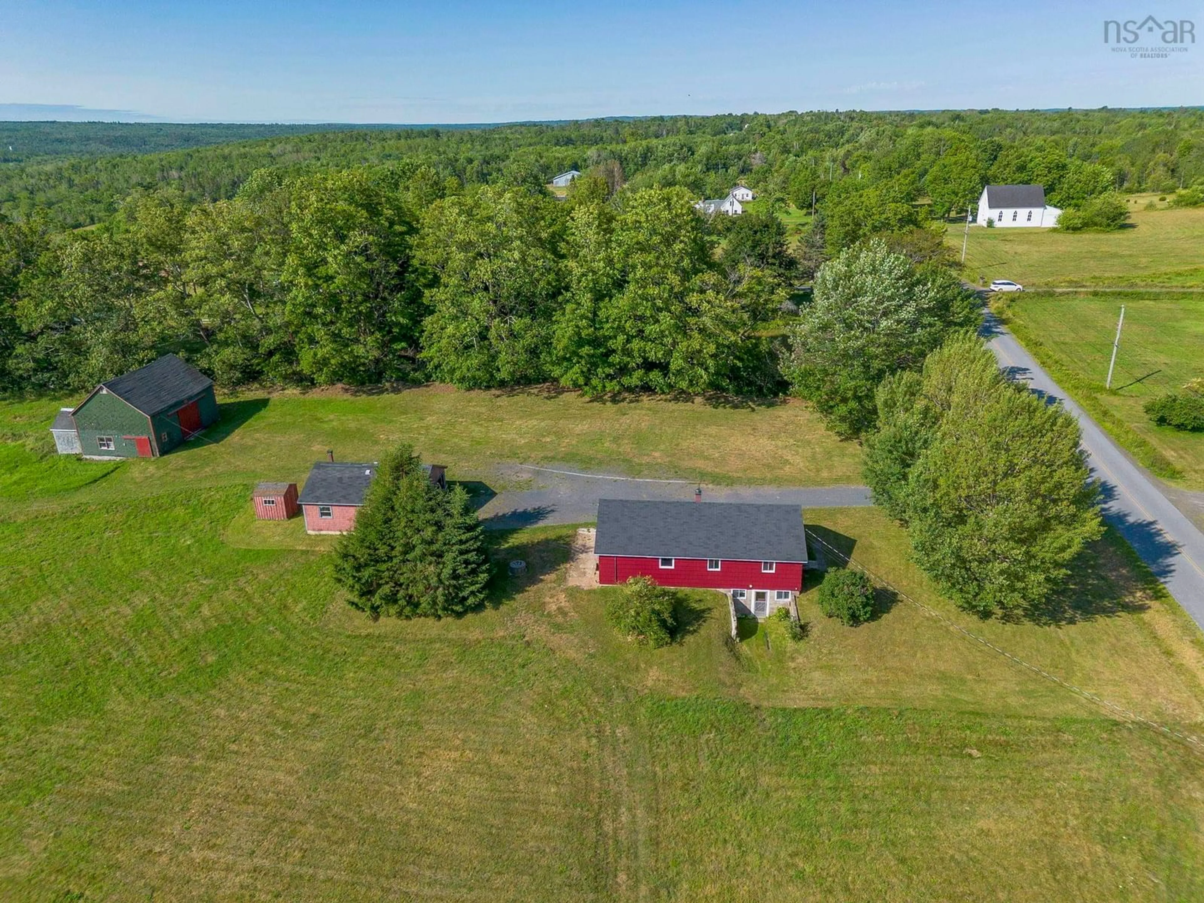 A pic from outside/outdoor area/front of a property/back of a property/a pic from drone, water/lake/river/ocean view for 386 Greenland Rd, Greenland Nova Scotia B0B 1B0