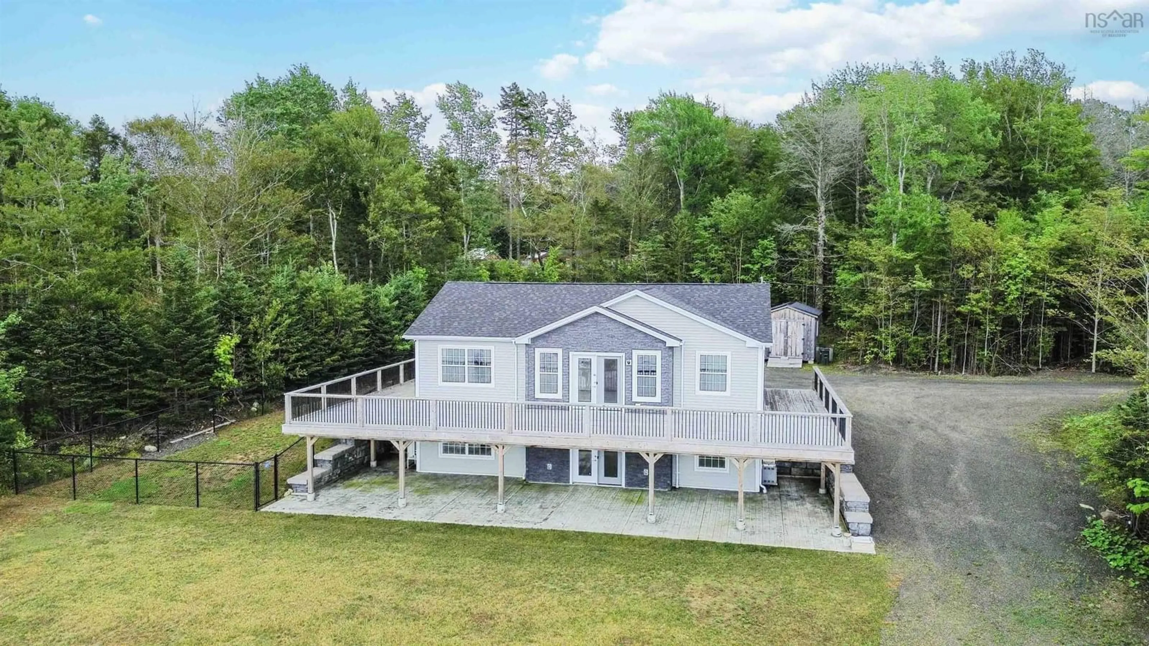 A pic from outside/outdoor area/front of a property/back of a property/a pic from drone, water/lake/river/ocean view for 181 Timberland Rd, South Range Nova Scotia B0W 1H0