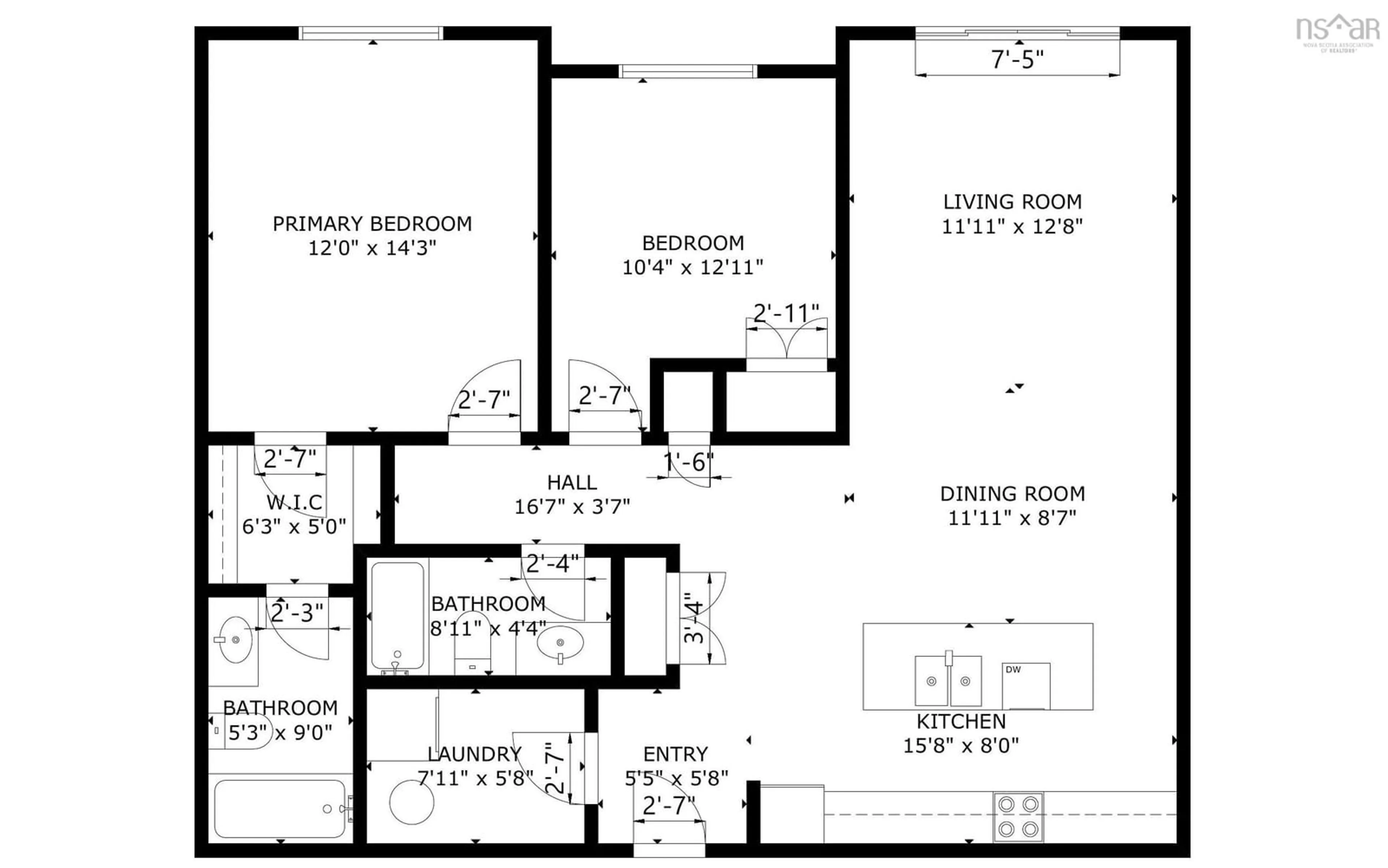 Floor plan for 119 Walker Ave #105, Lower Sackville Nova Scotia B4C 0A8