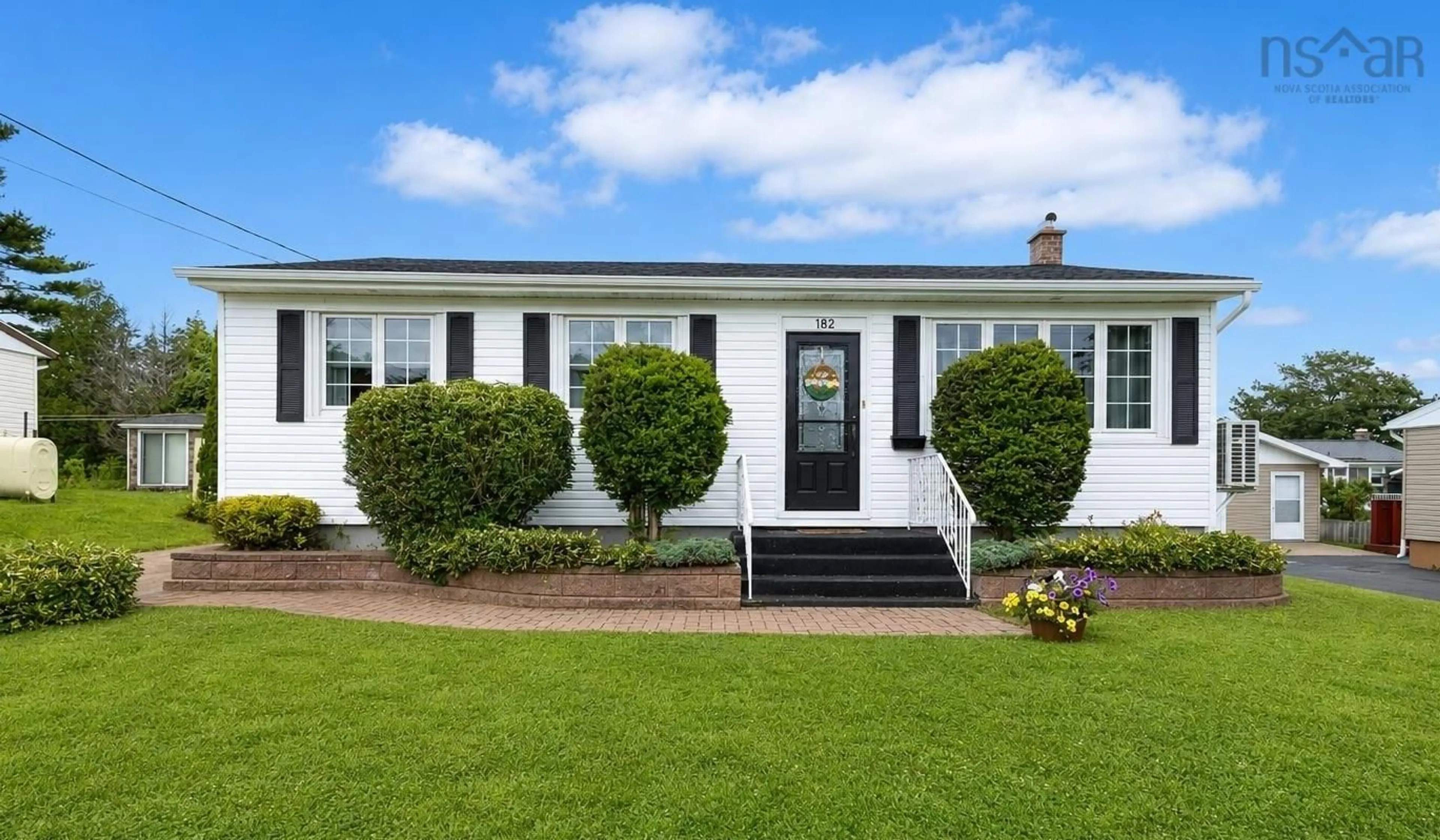 Home with vinyl exterior material, street for 182 Leeside Dr, Coxheath Nova Scotia B1R 1S6