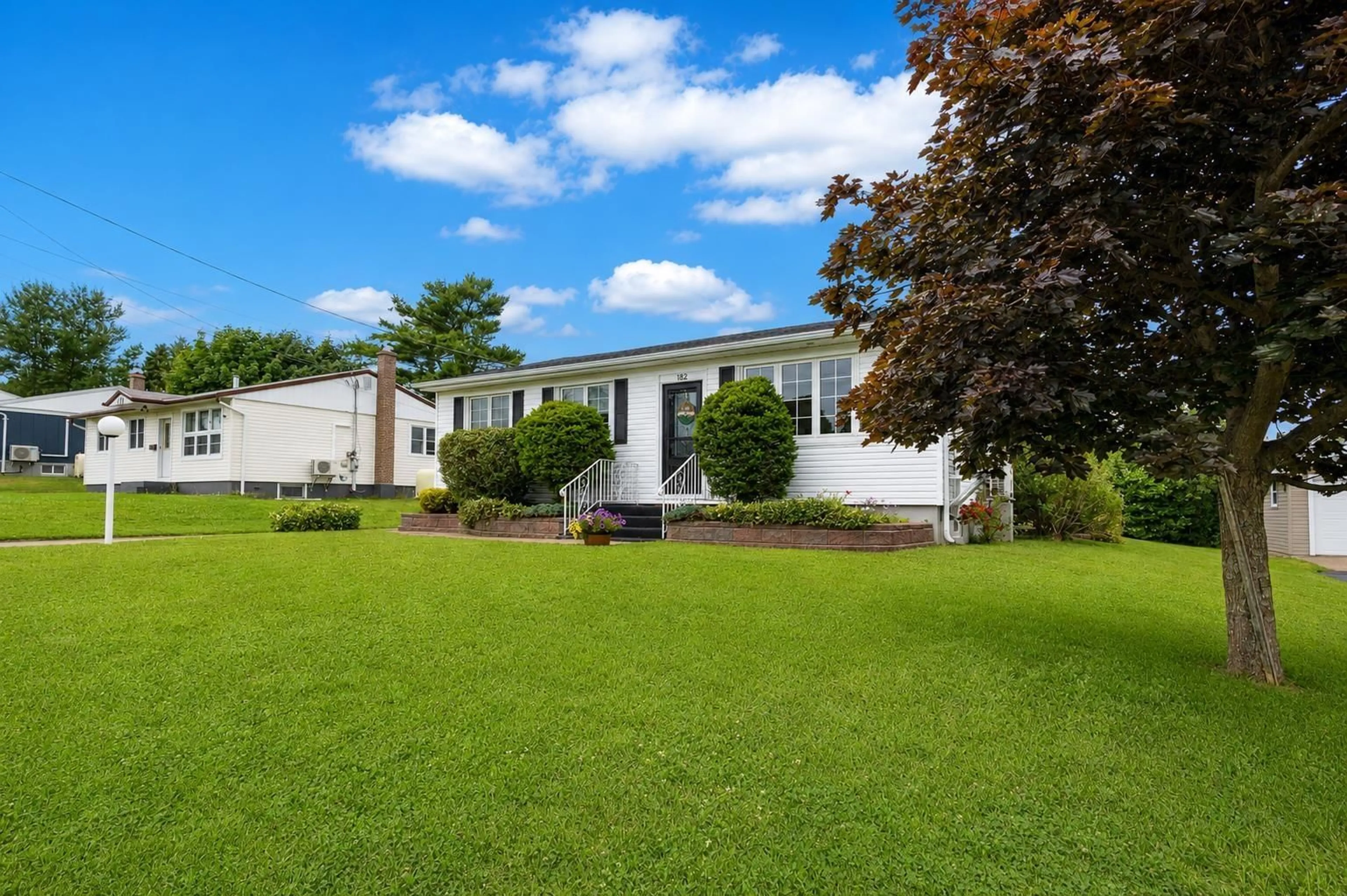 Home with vinyl exterior material, street for 182 Leeside Dr, Coxheath Nova Scotia B1R 1S6