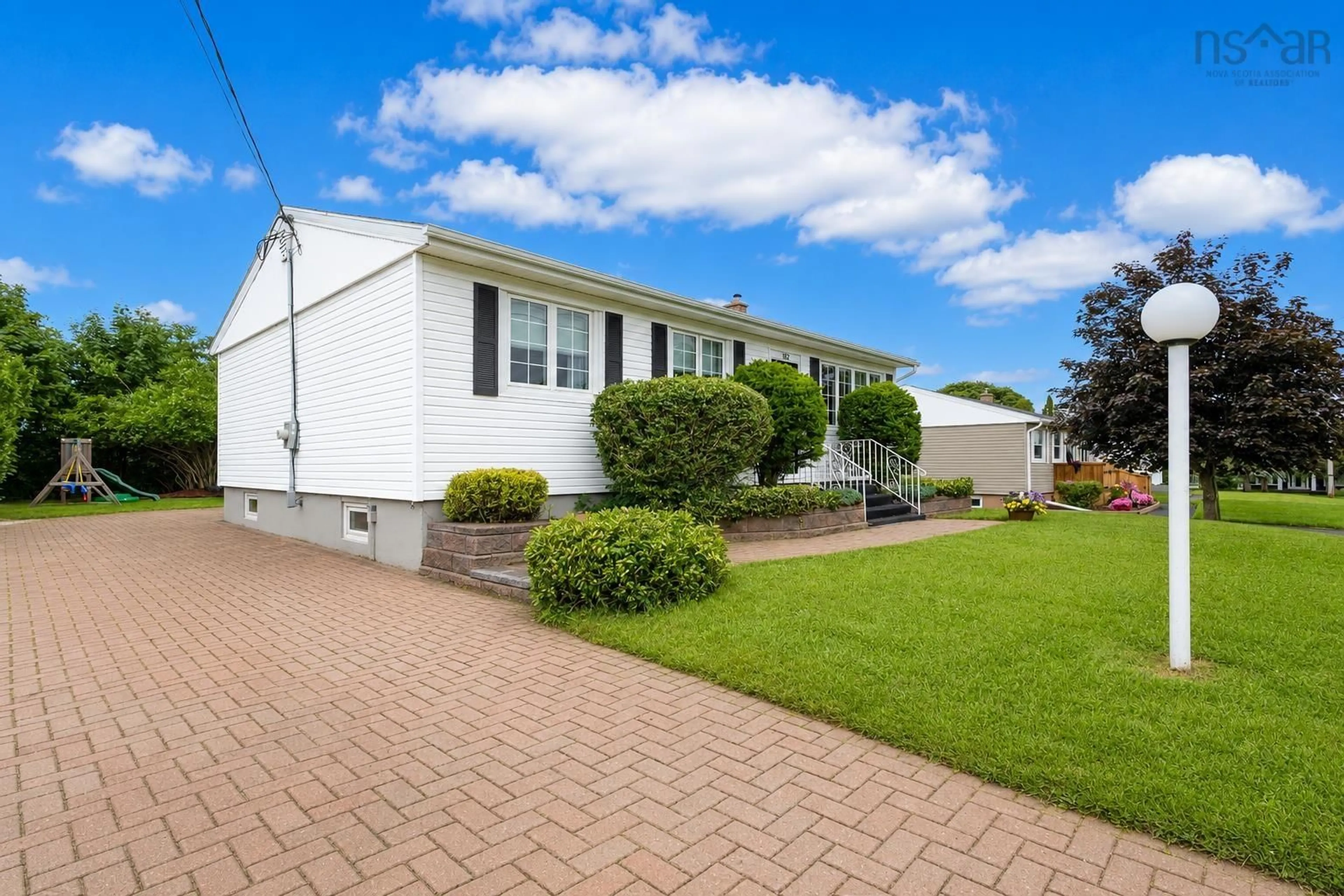 Home with vinyl exterior material, street for 182 Leeside Dr, Coxheath Nova Scotia B1R 1S6