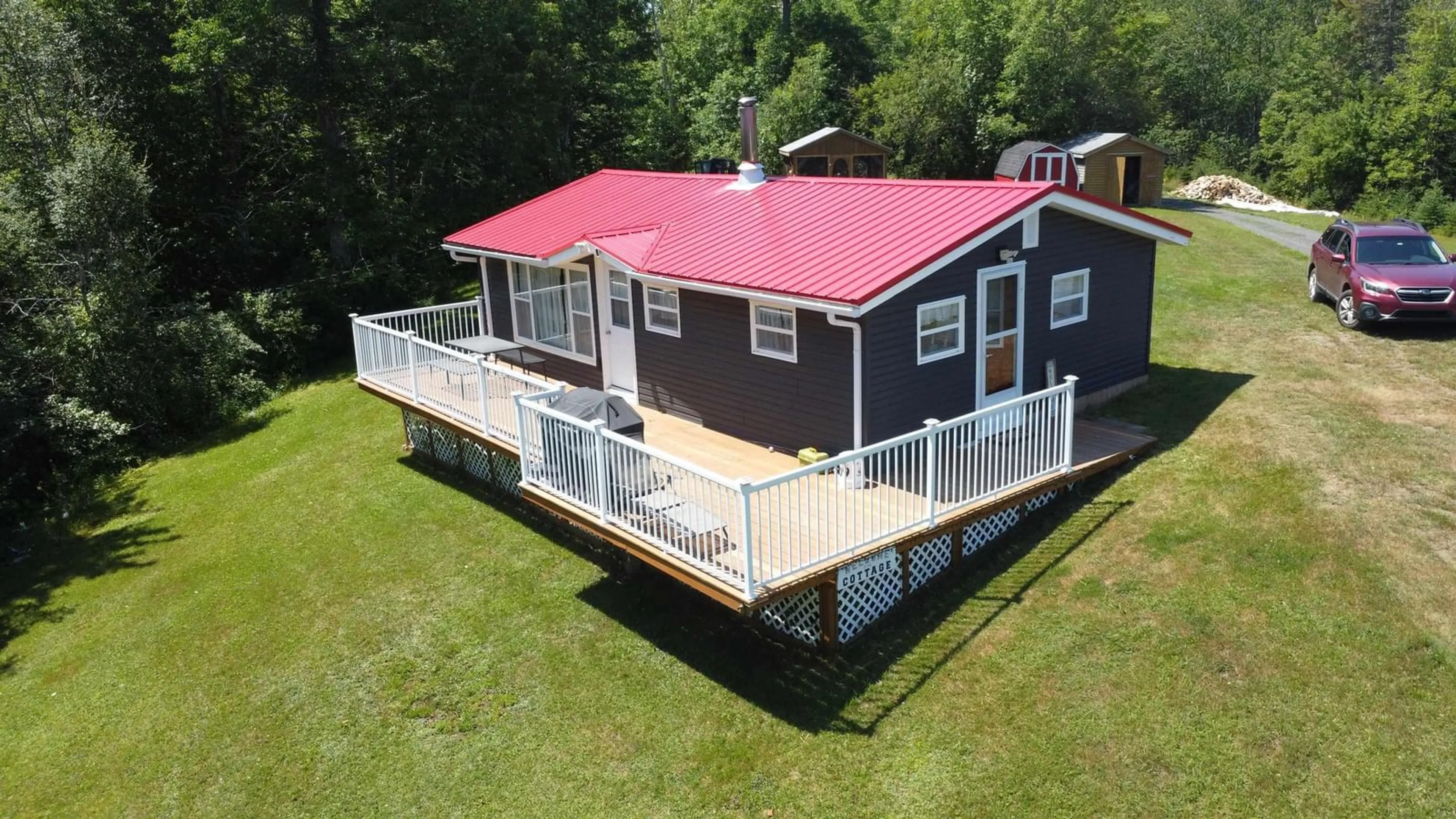 A pic from outside/outdoor area/front of a property/back of a property/a pic from drone, unknown for 37 Eagle Rd, West Lochaber Nova Scotia B2G 2L3