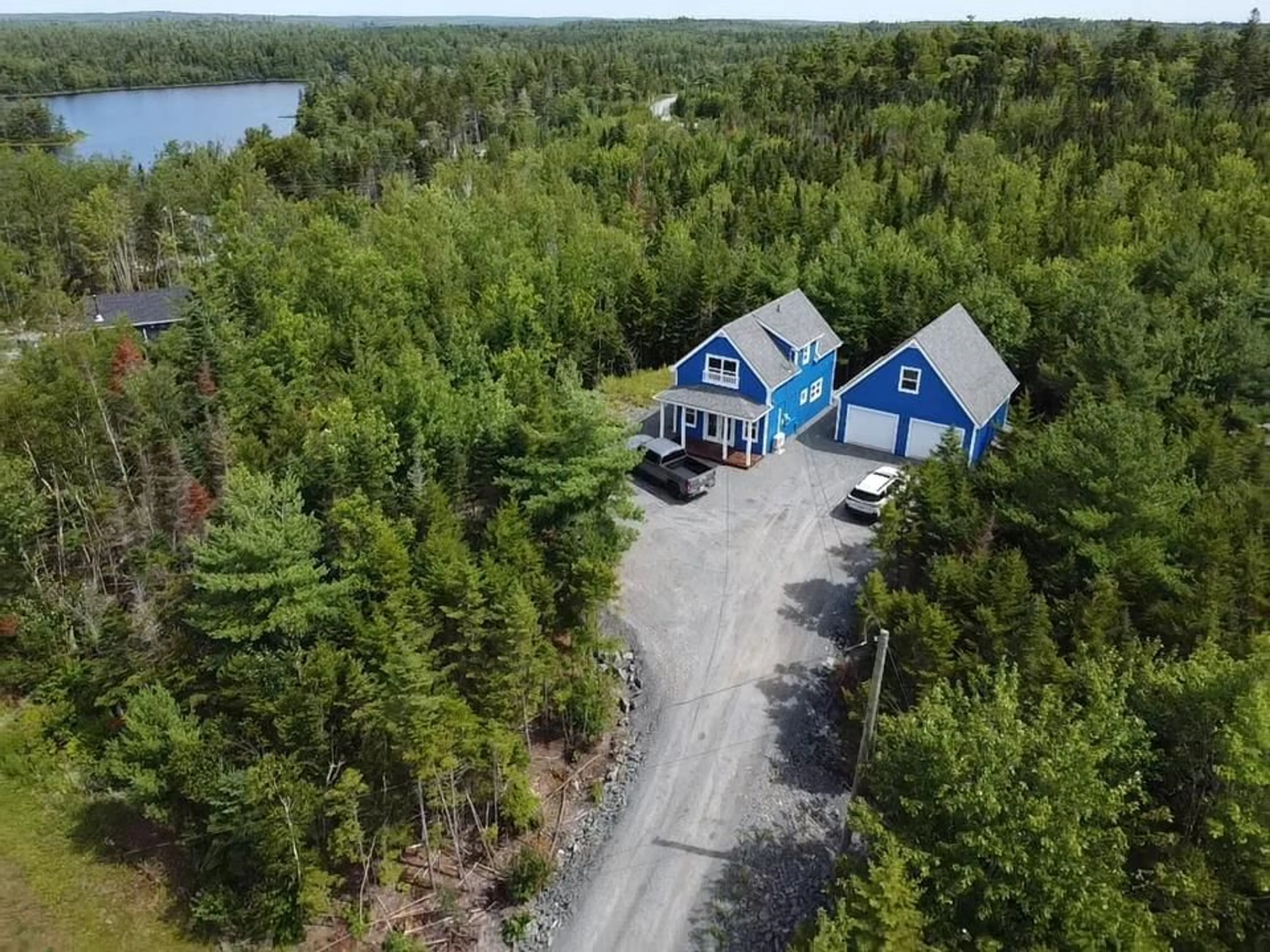 A pic from outside/outdoor area/front of a property/back of a property/a pic from drone, water/lake/river/ocean view for 36 Vista Lane #28, East Uniacke Nova Scotia B0N 1Z0