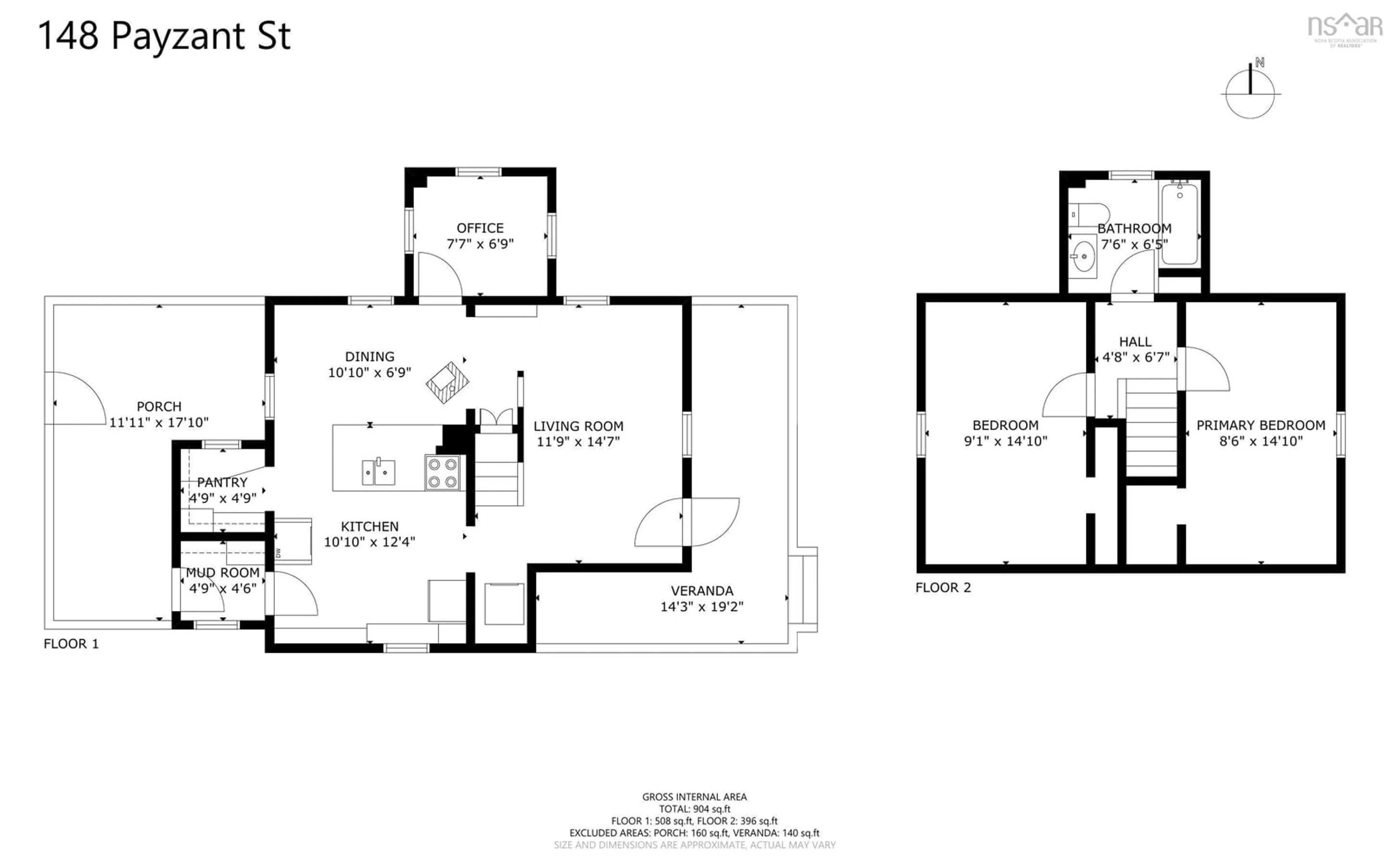 Floor plan for 148 Payzant St, Liverpool Nova Scotia B0T 1K0