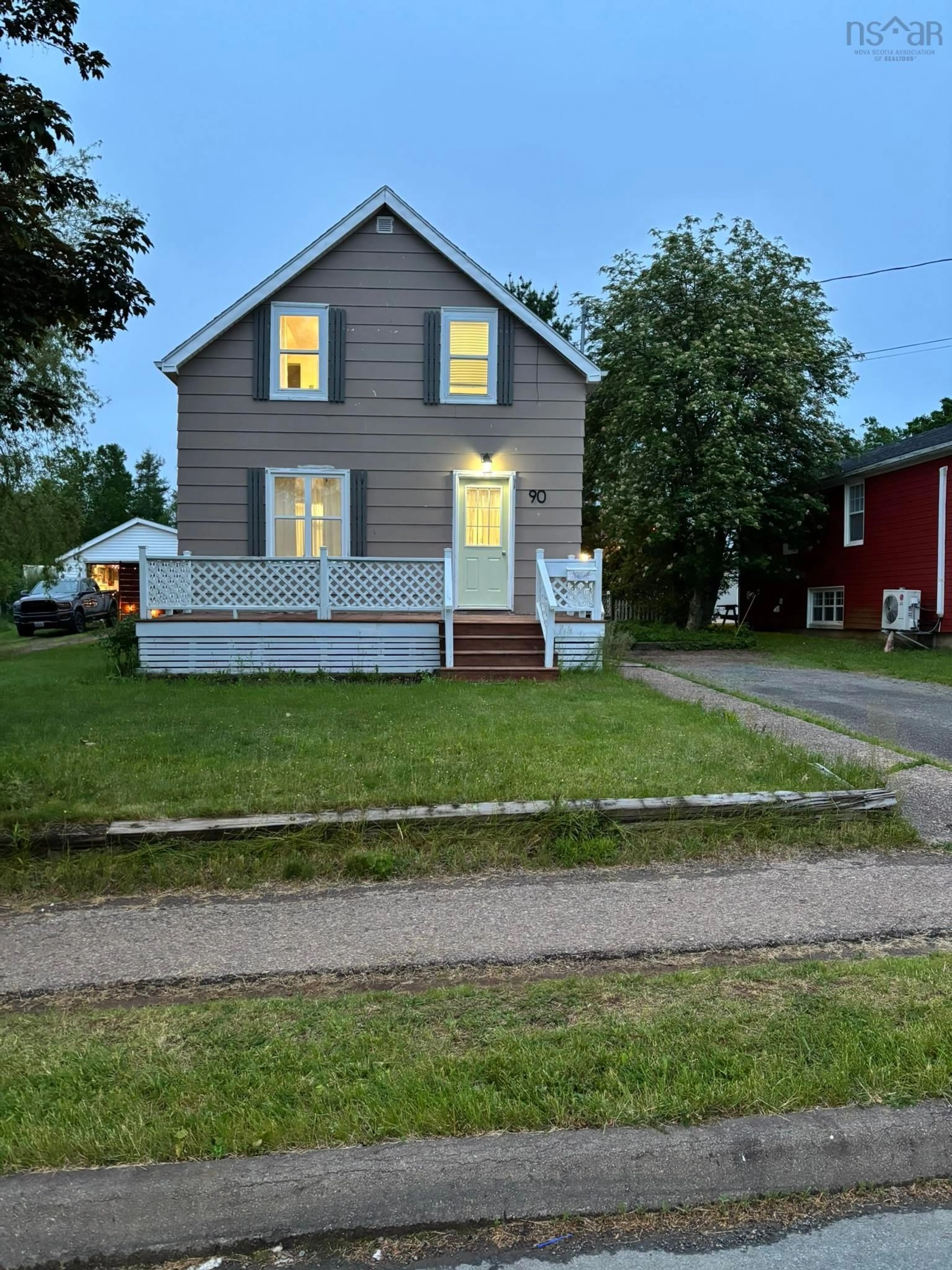 Home with vinyl exterior material, street for 90 Hillcrest Ave Ave, Bible Hill Nova Scotia B2N 4L3