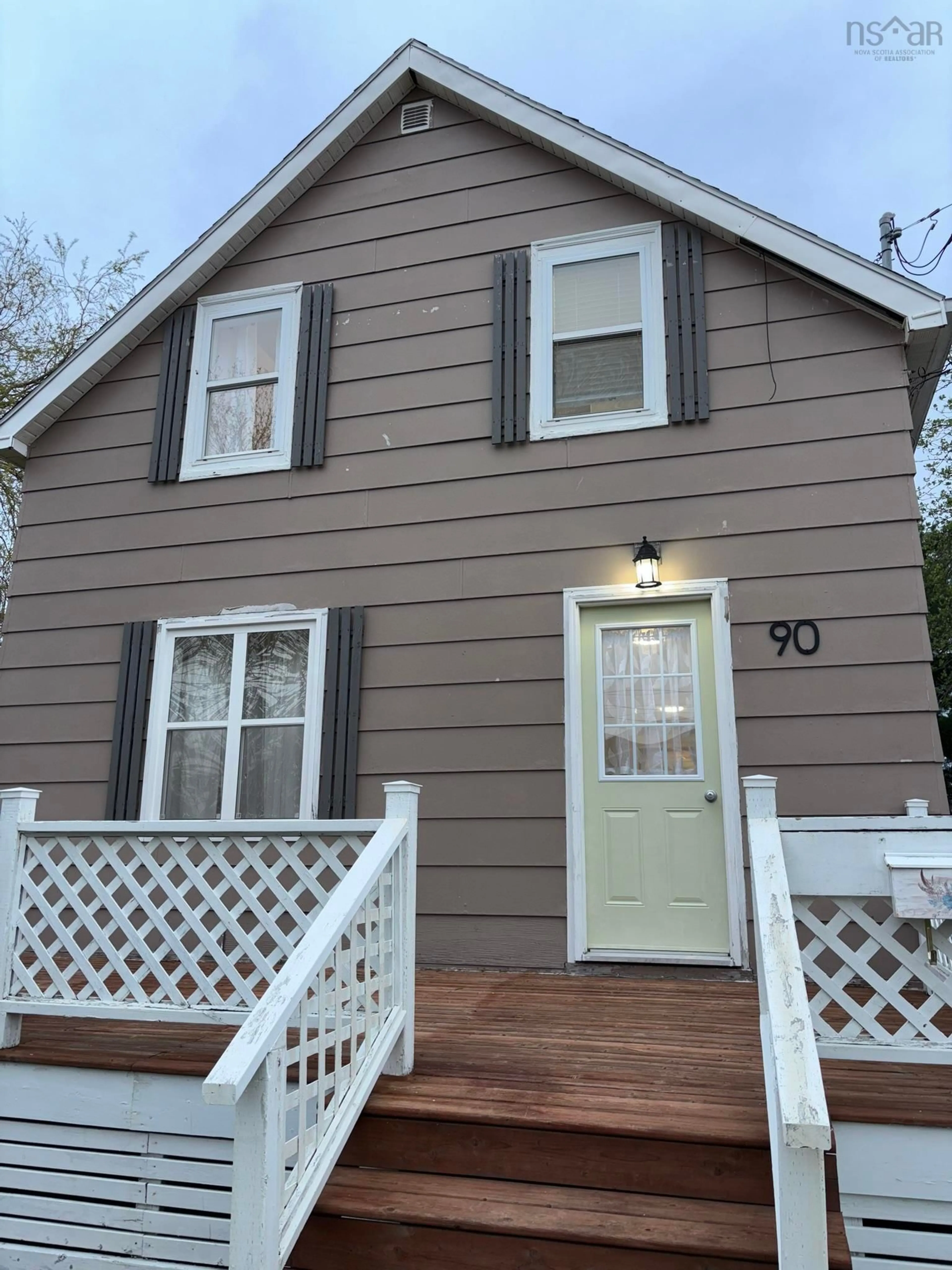 Home with vinyl exterior material, street for 90 Hillcrest Ave Ave, Bible Hill Nova Scotia B2N 4L3