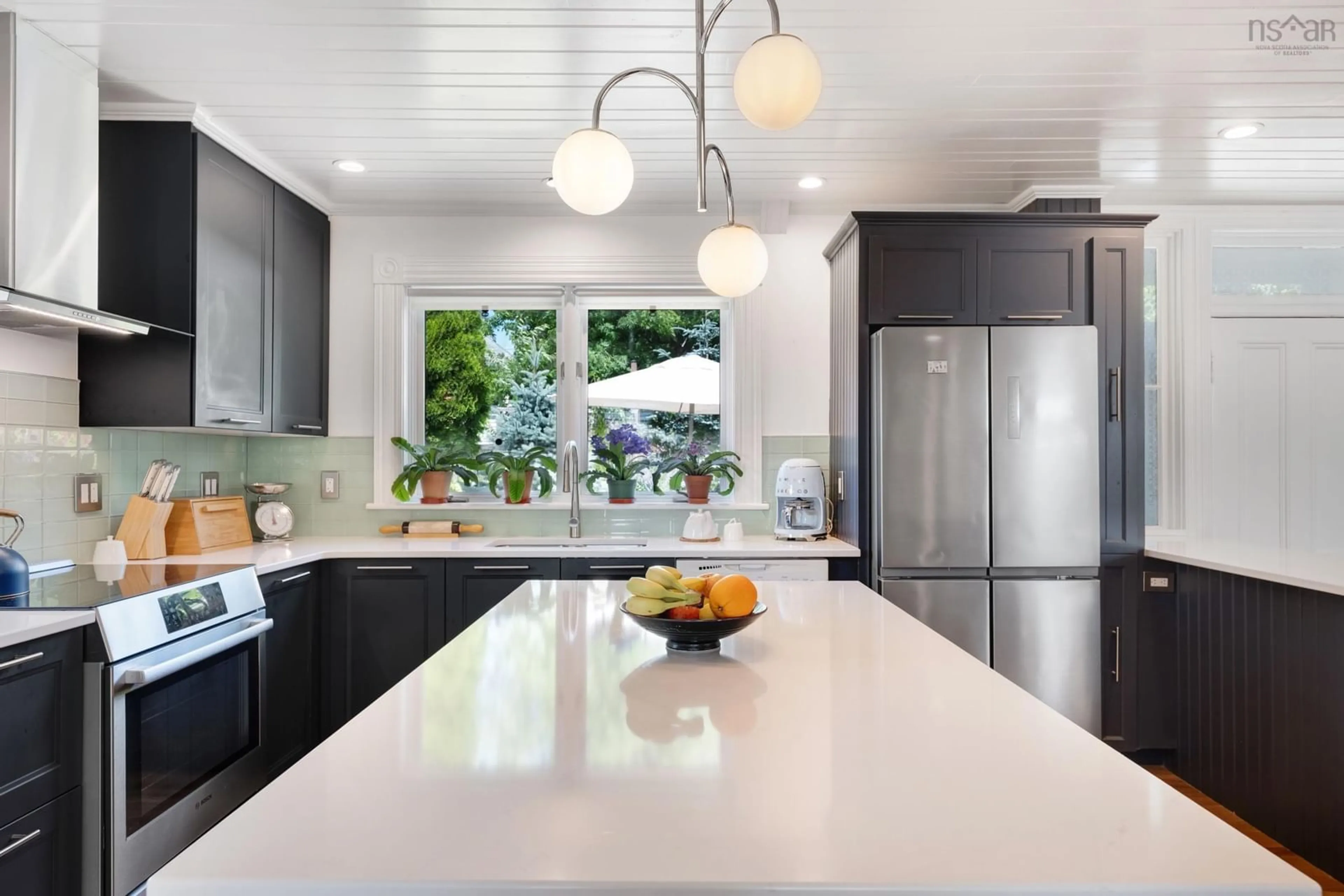 Contemporary kitchen, ceramic/tile floor for 129 Townsend St, Lunenburg Nova Scotia B0J 2C0