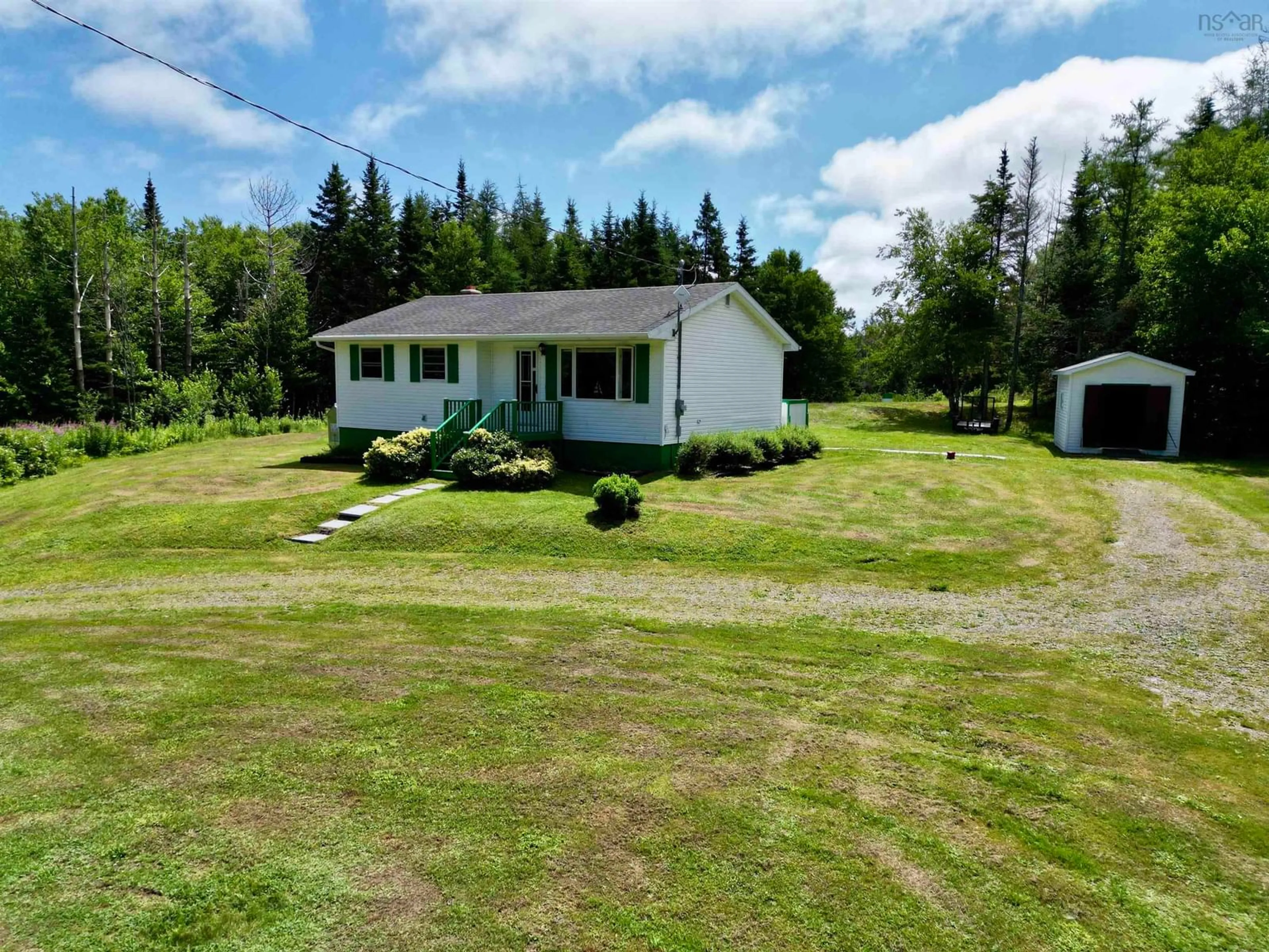 A pic from outside/outdoor area/front of a property/back of a property/a pic from drone, unknown for 6954 Highway 327, French Road Nova Scotia B1K 2A6