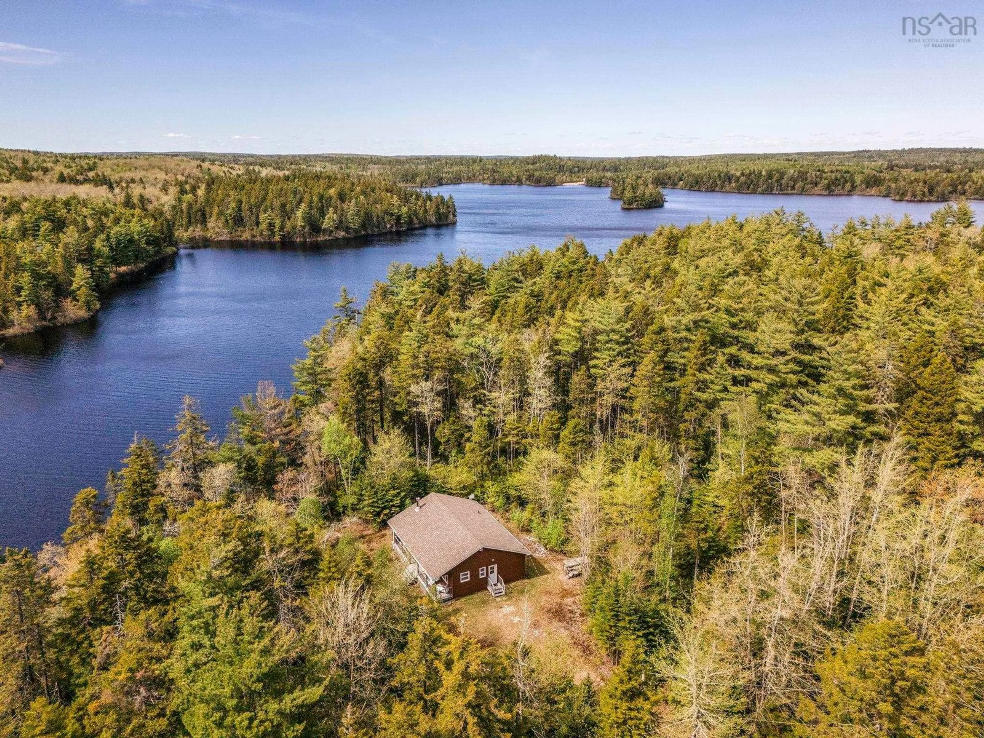 A pic from outside/outdoor area/front of a property/back of a property/a pic from drone, water/lake/river/ocean view for 469 Loon Lake Dr, Lake Paul Nova Scotia B0P 1C0
