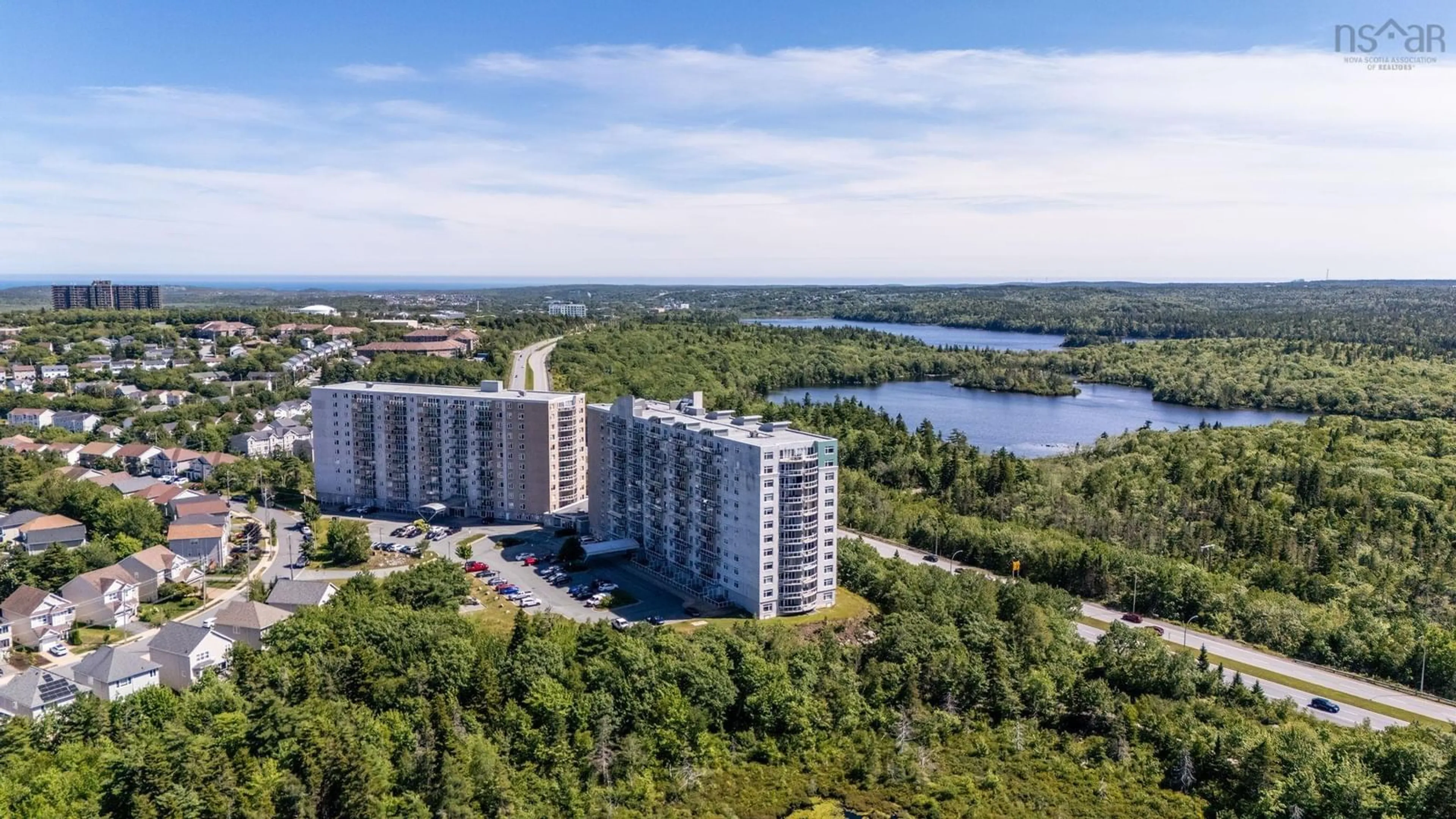 A pic from outside/outdoor area/front of a property/back of a property/a pic from drone, water/lake/river/ocean view for 60 Walter Havill Dr #811, Halifax Nova Scotia B3N 0A9