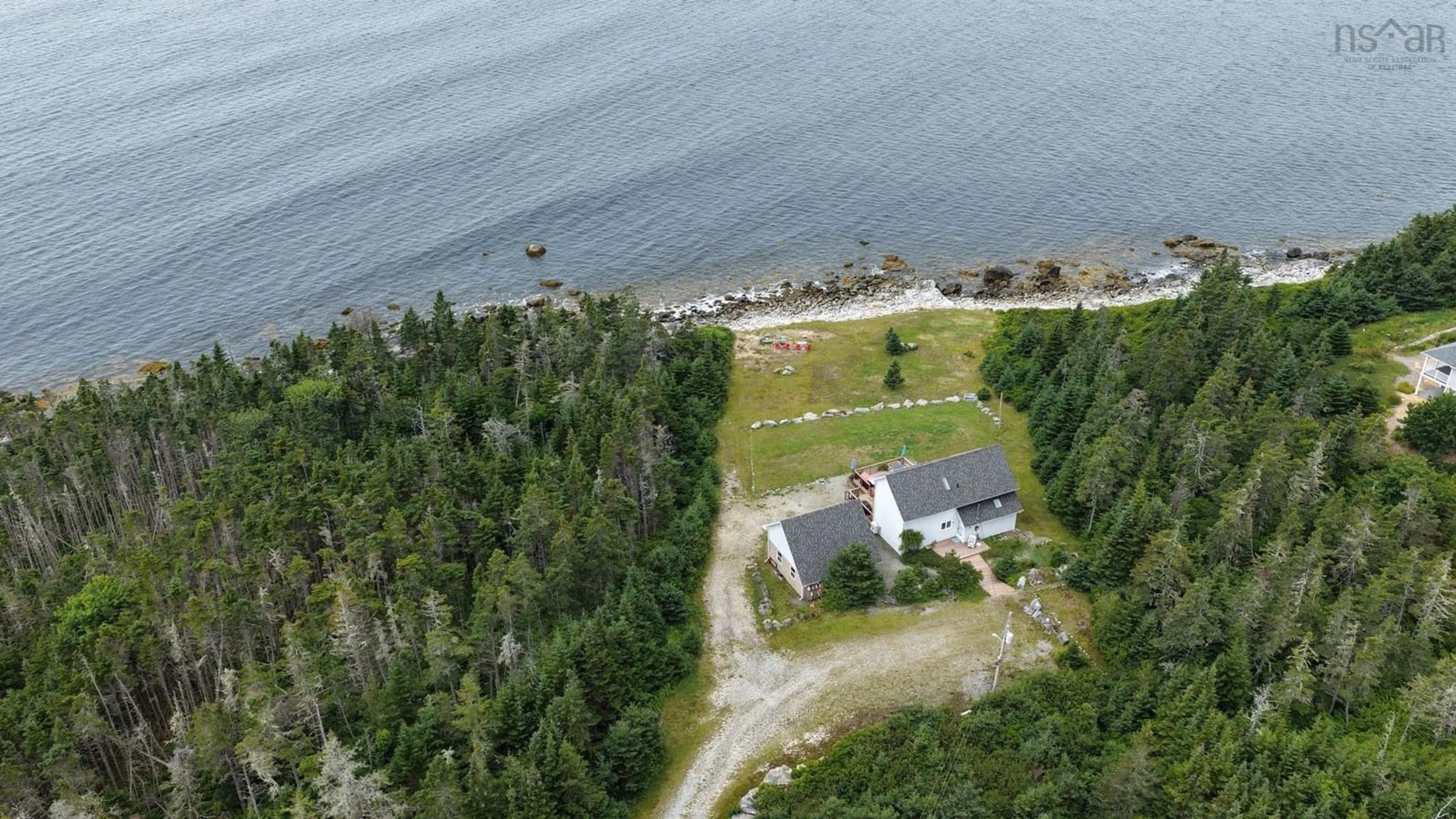 A pic from outside/outdoor area/front of a property/back of a property/a pic from drone, water/lake/river/ocean view for 1312 Villagedale Rd, Villagedale Nova Scotia B0W 1E0
