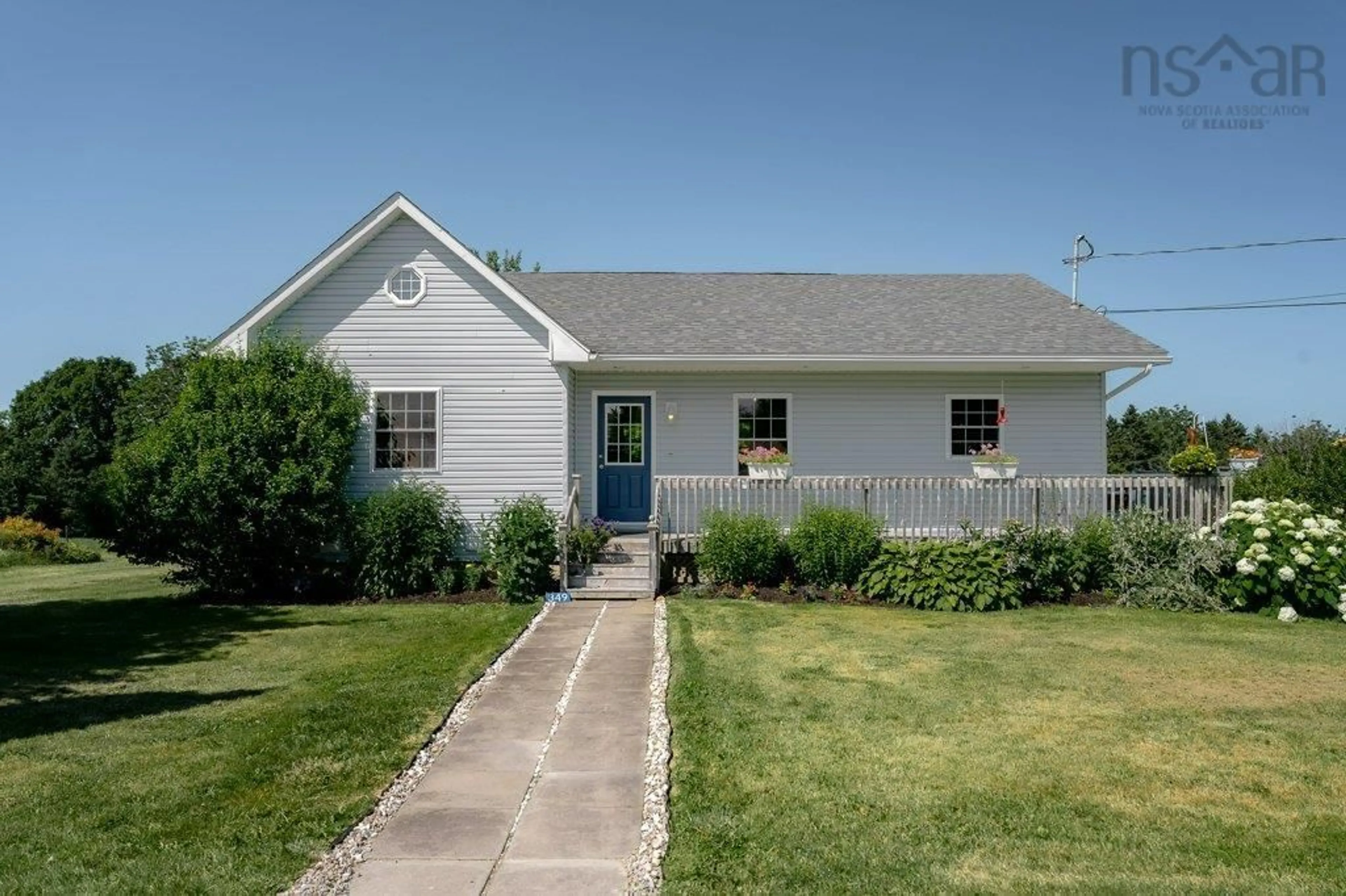 Home with vinyl exterior material, street for 349 Highway 14, Robinsons Corner Nova Scotia B0J 1J0