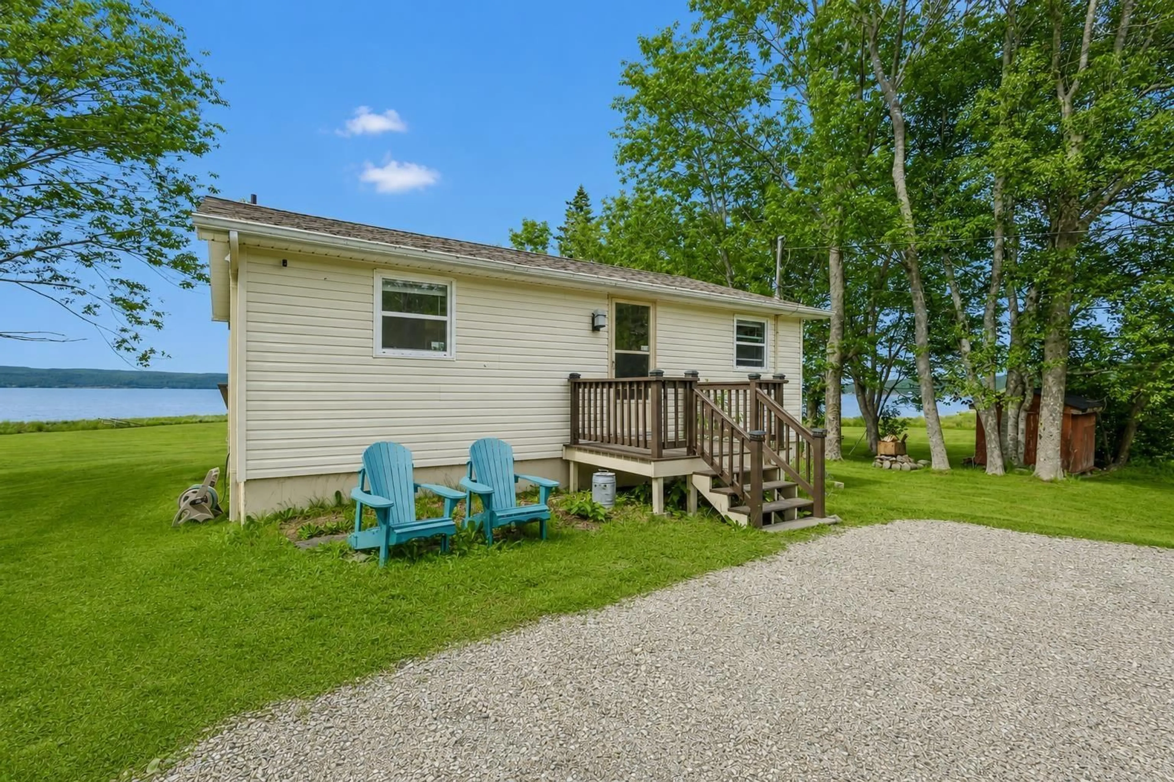 Patio, water/lake/river/ocean view for 7498 East Bay Hwy, Big Pond Nova Scotia B1J 1Y2