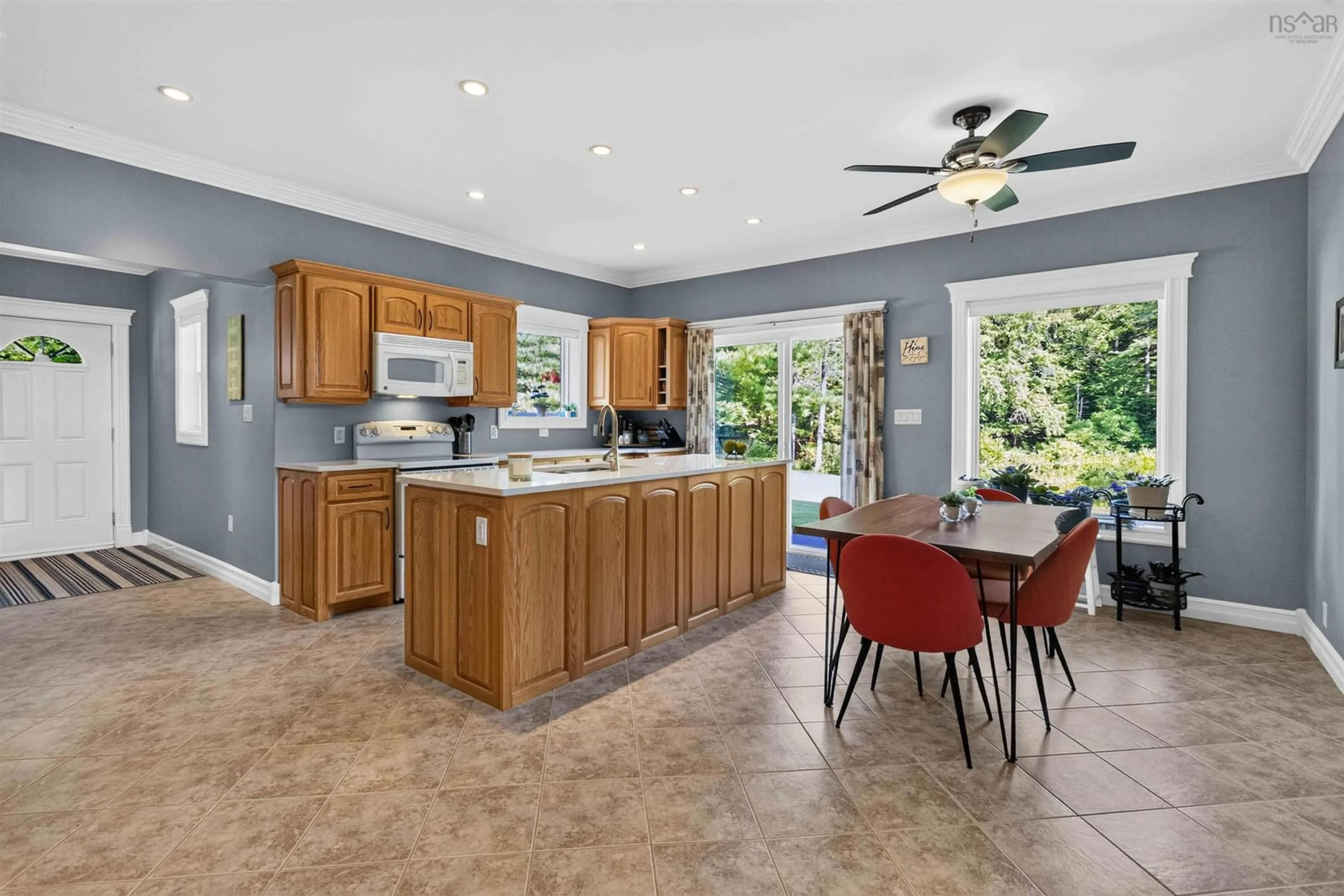 Open concept kitchen, ceramic/tile floor for 98 Canoe Lake Cove Rd, Leminster Nova Scotia B0N 2T0