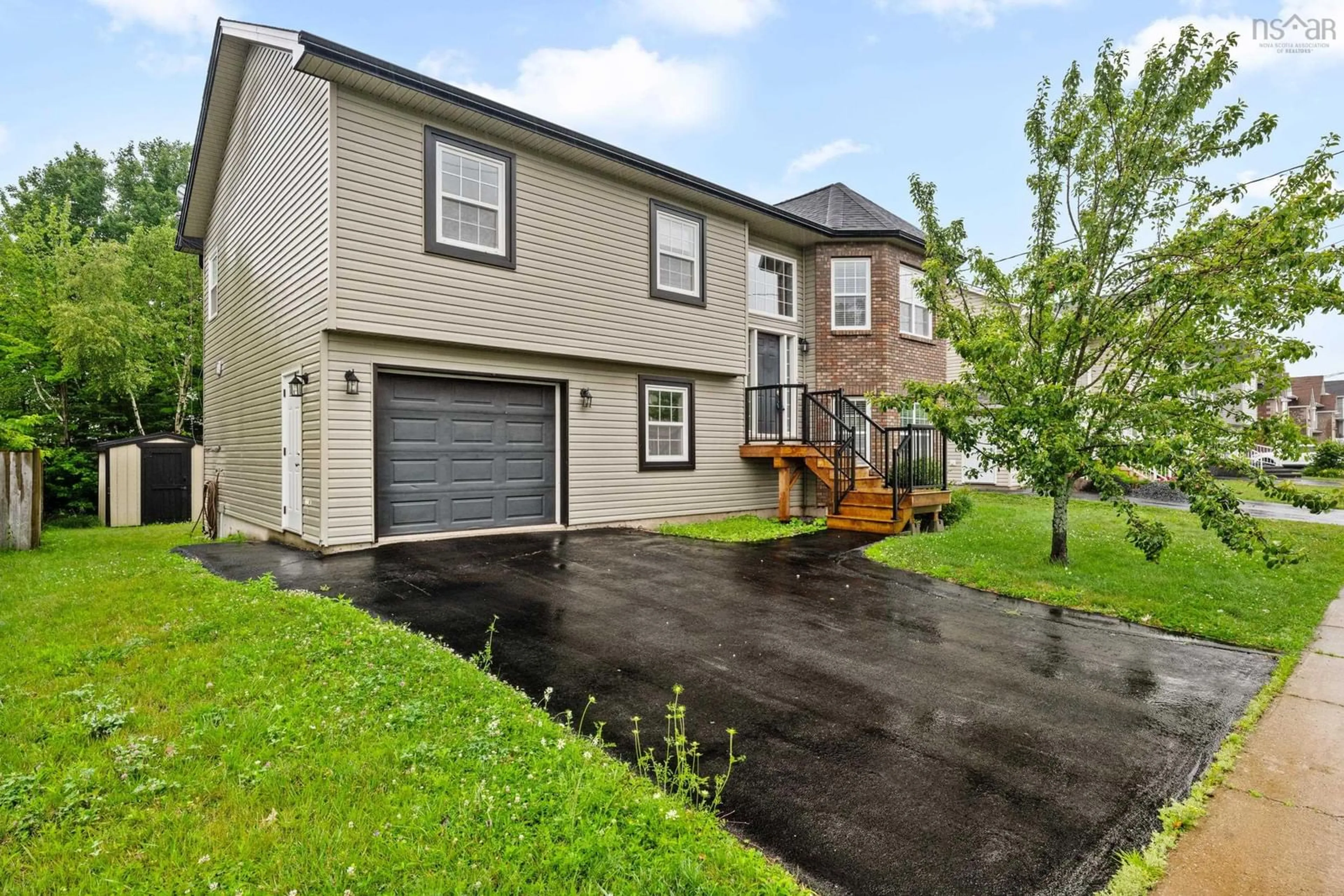 Home with vinyl exterior material, street for 45 Stirling Drive, Cole Harbour Nova Scotia B2W 0E5