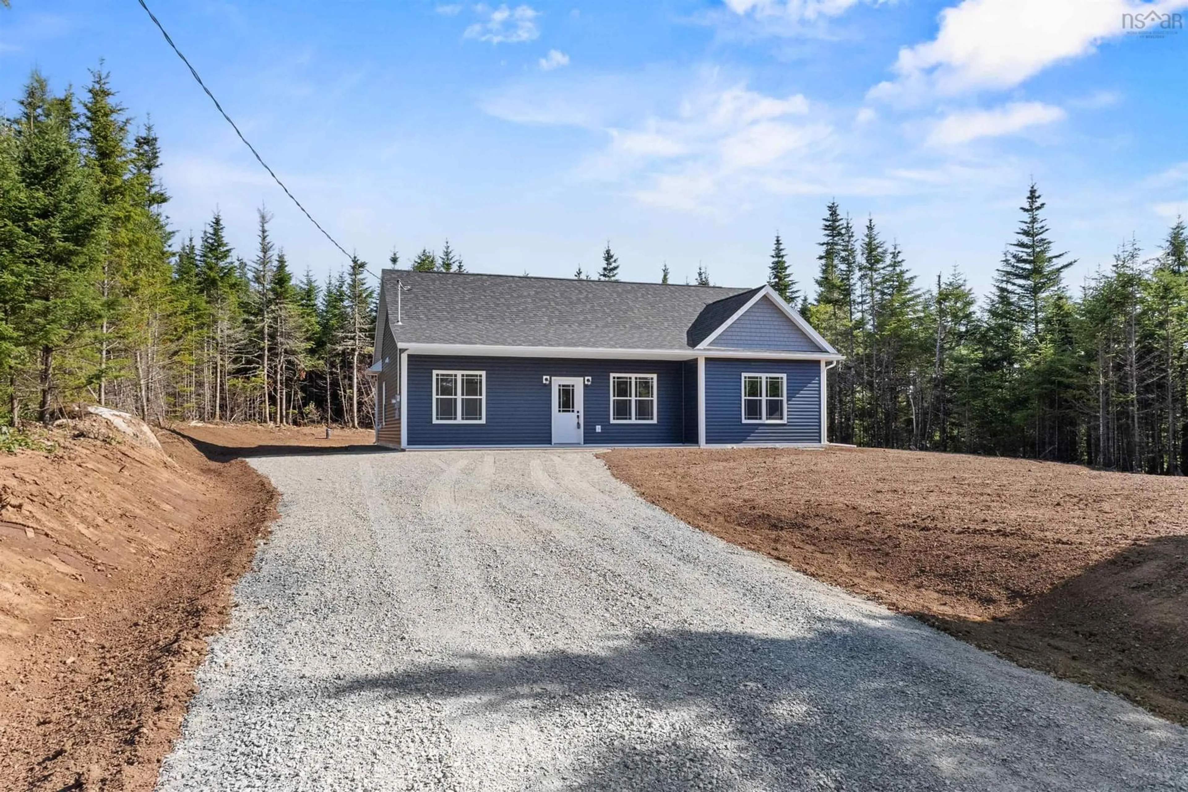 Home with vinyl exterior material, street for 1062 Mines Rd, West Petpeswick Nova Scotia B0J 2L0