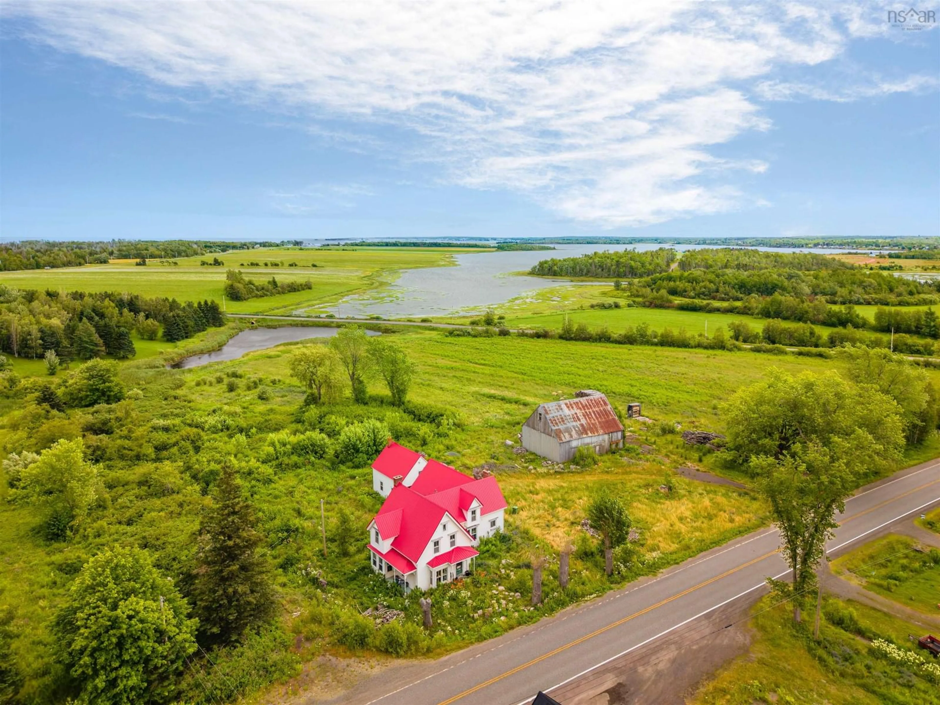 A pic from outside/outdoor area/front of a property/back of a property/a pic from drone, water/lake/river/ocean view for 7675 Highway 6, Port Howe Nova Scotia B0K 1K0