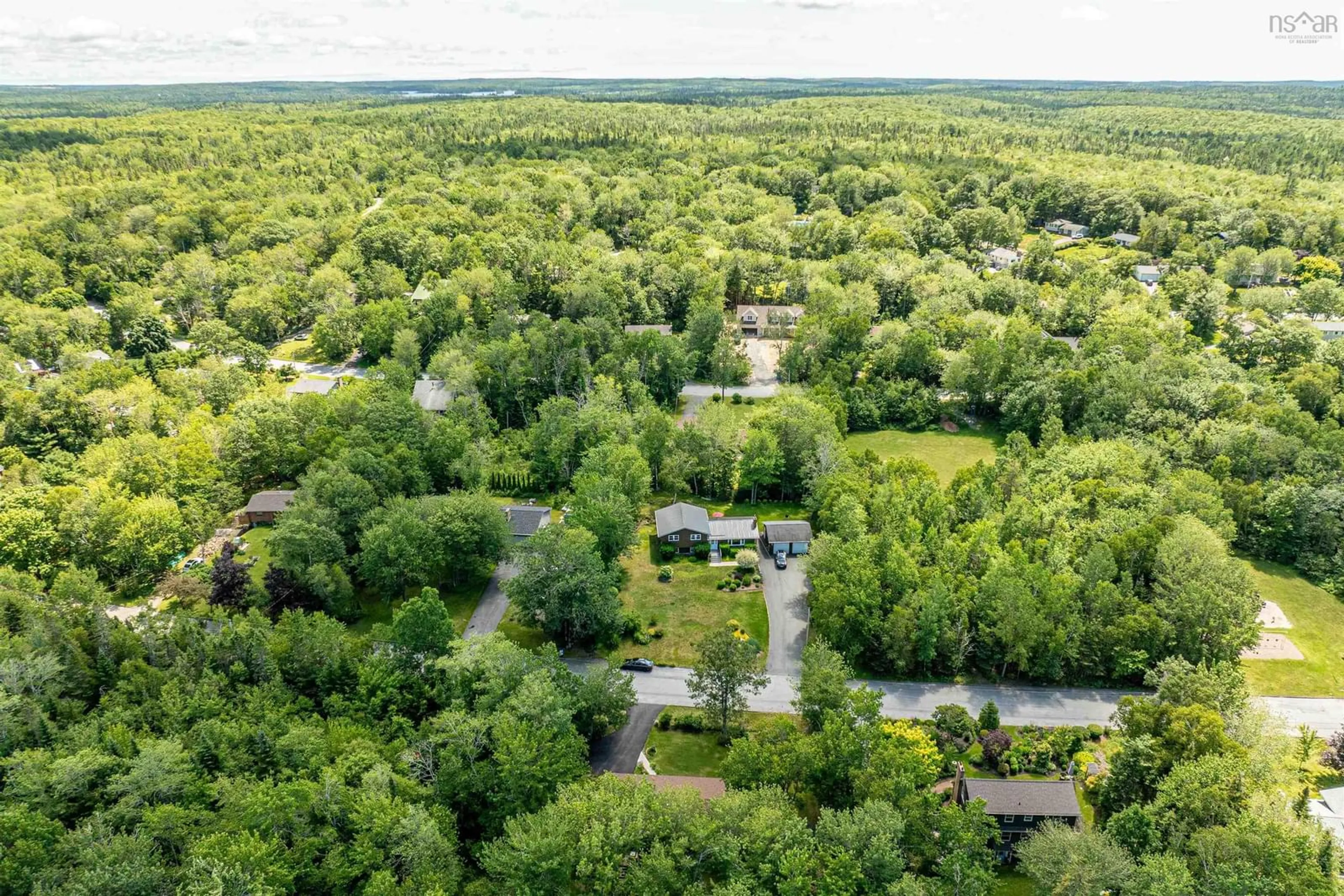 A pic from outside/outdoor area/front of a property/back of a property/a pic from drone, forest/trees view for 28 Elk Rd, Hubley Nova Scotia B3Z 1C5