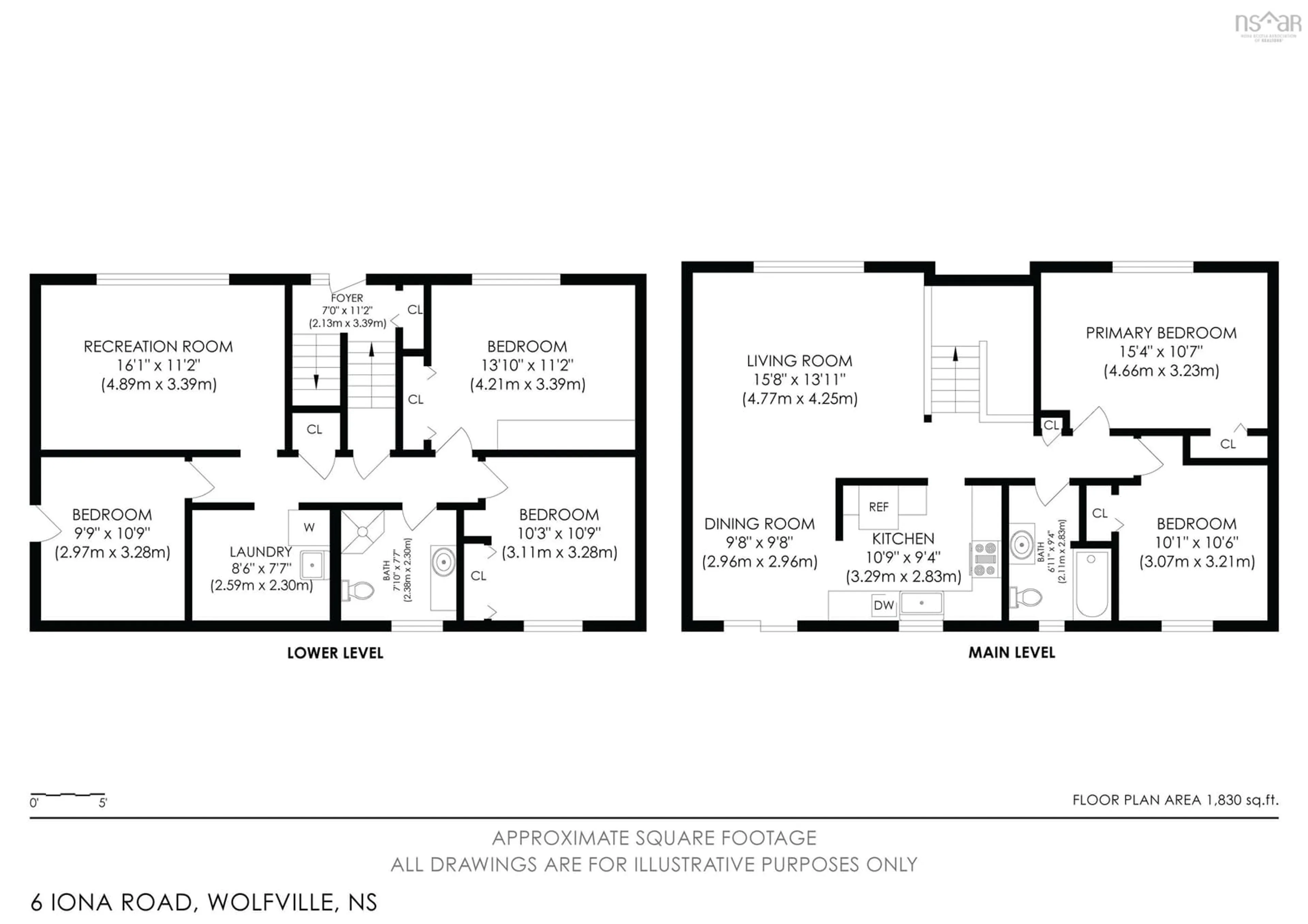 Floor plan for 6 Iona Rd, Wolfville Nova Scotia B4P 2H1