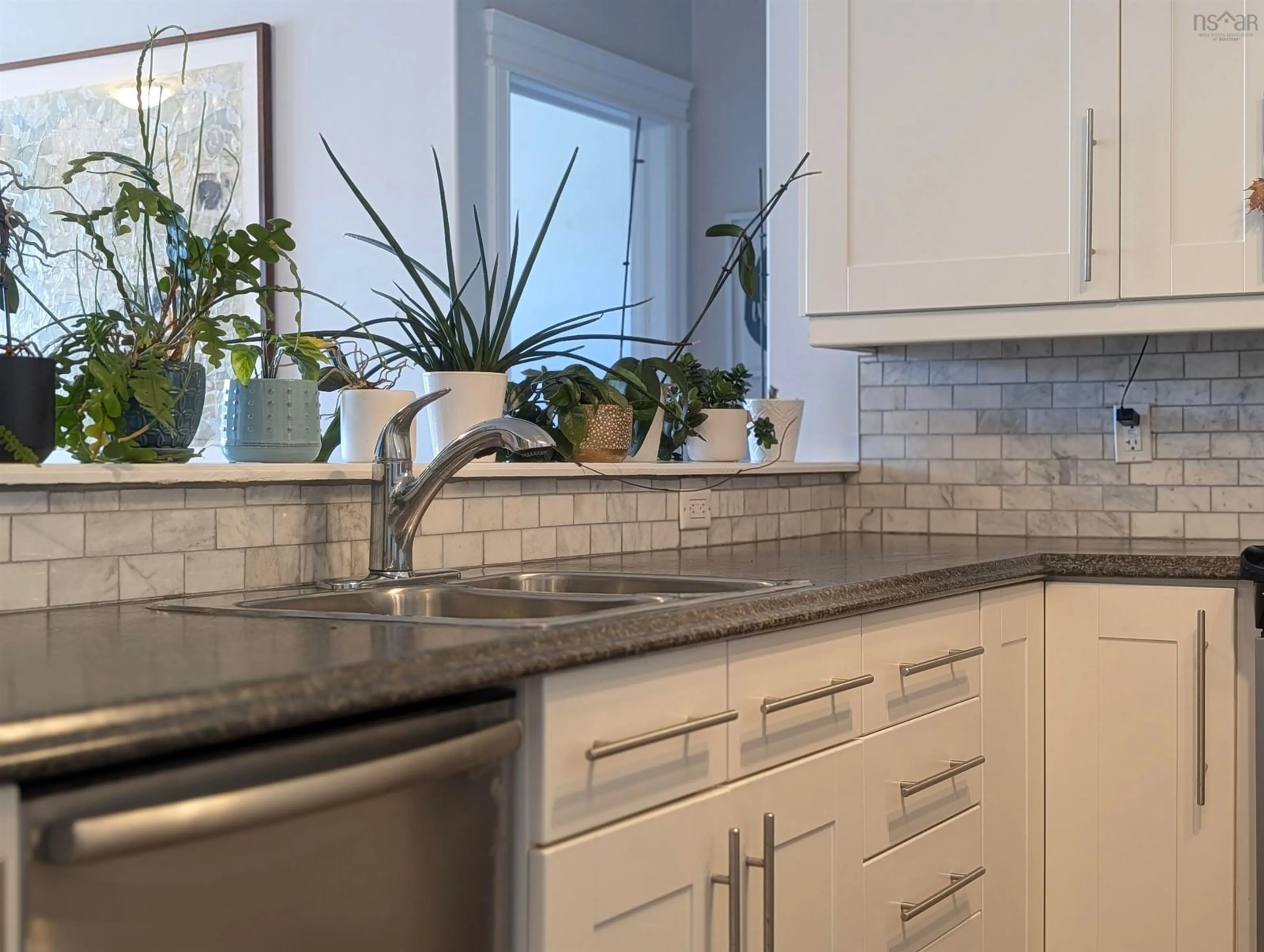 Contemporary kitchen, ceramic/tile floor for 24 Harbourside Dr #204, Wolfville Nova Scotia B4P 2C1