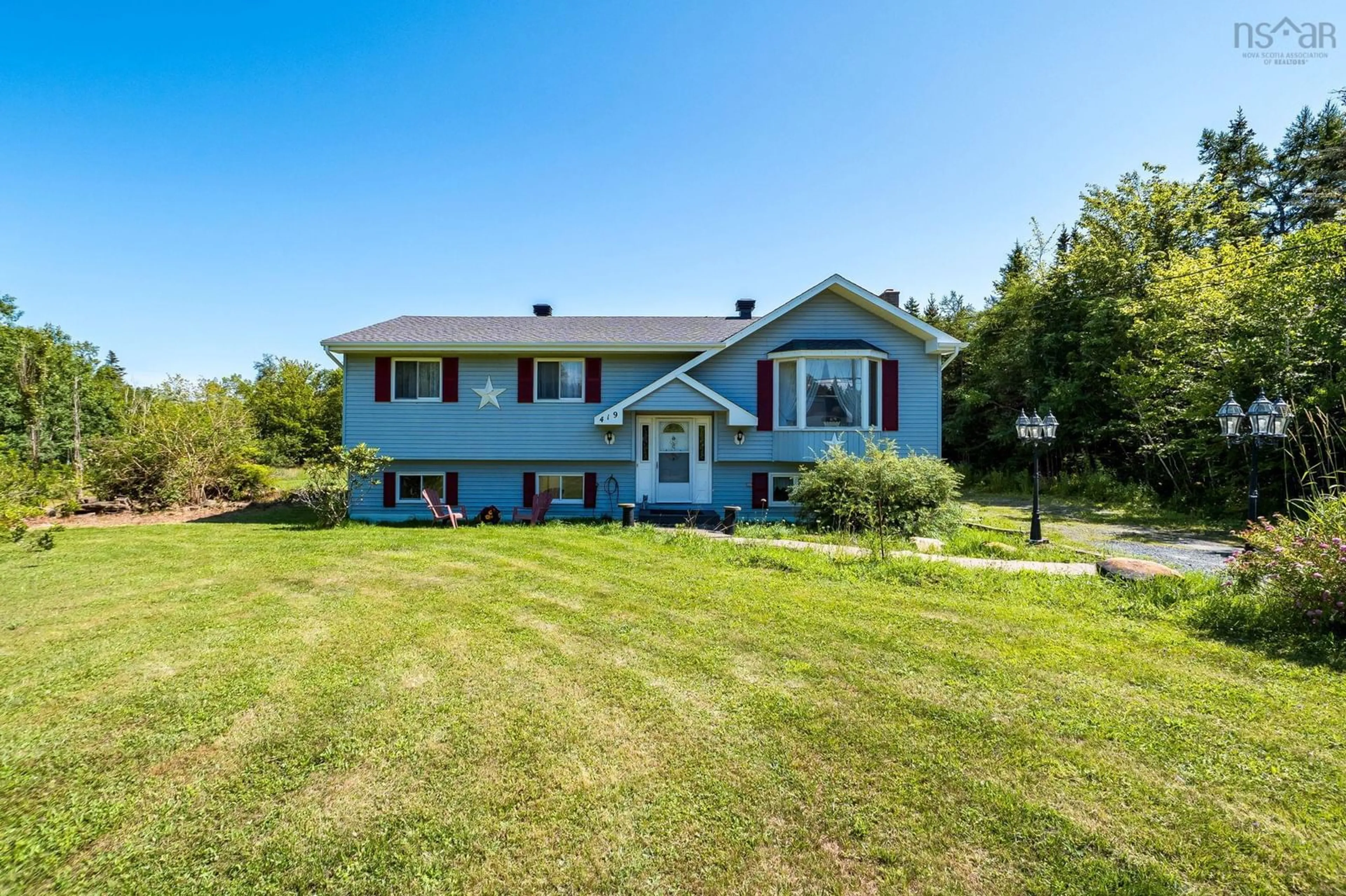 A pic from outside/outdoor area/front of a property/back of a property/a pic from drone, water/lake/river/ocean view for 419 Dyke Rd, Cow Bay Nova Scotia B3G 1K6
