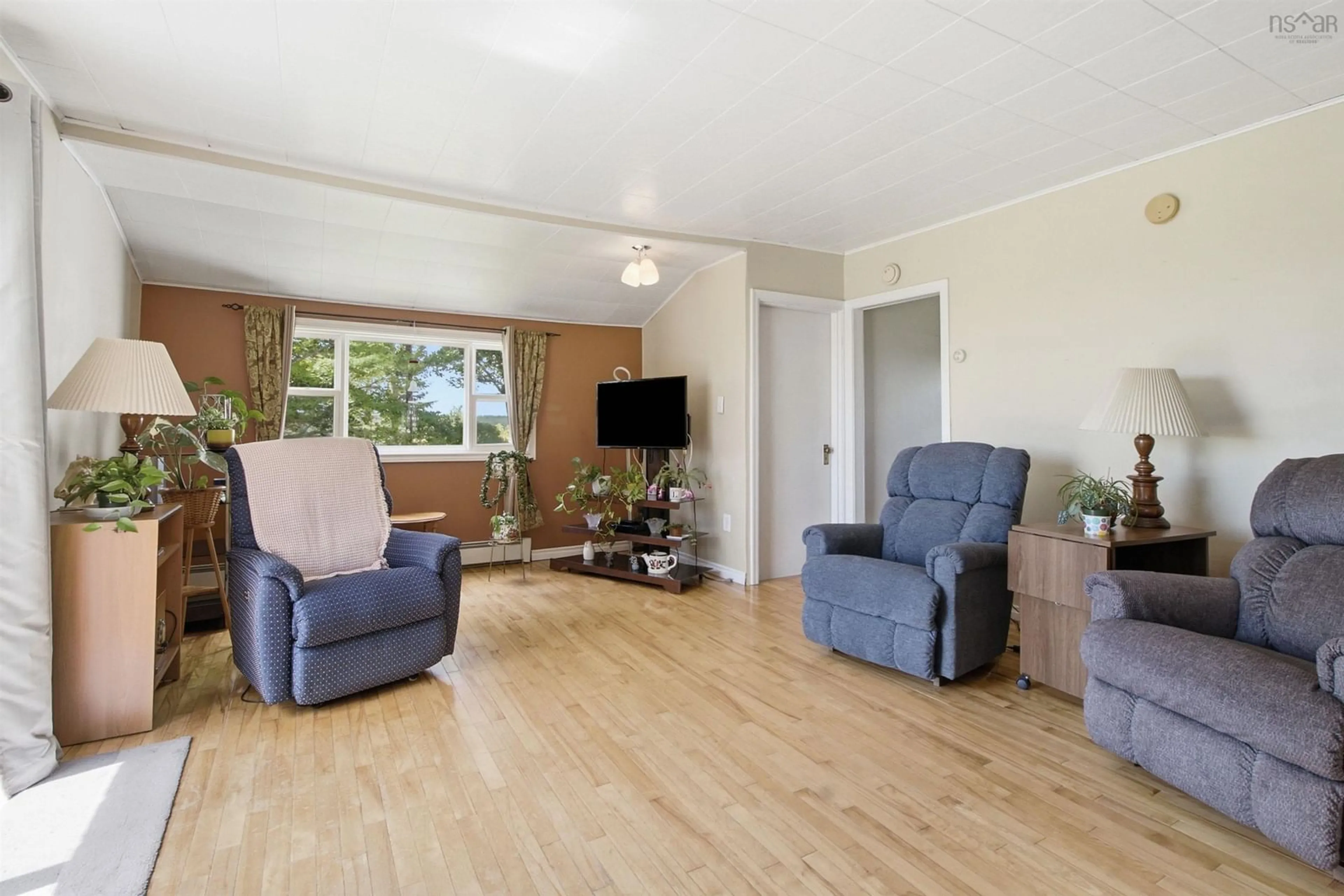 Living room with furniture, wood/laminate floor for 556 Great Village Lornevale Rd, Great Village Nova Scotia B0M 1L0