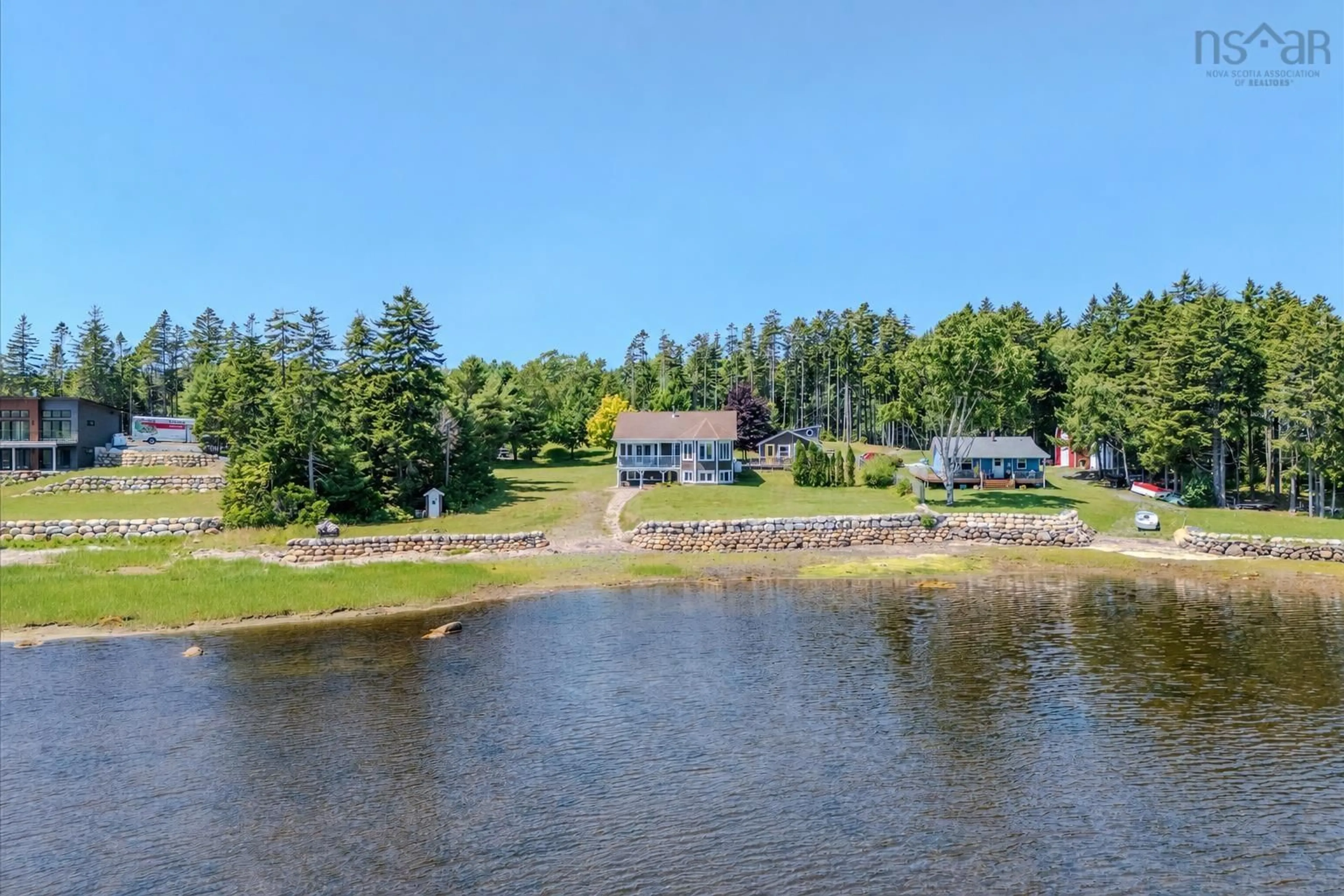 A pic from outside/outdoor area/front of a property/back of a property/a pic from drone, water/lake/river/ocean view for 119 Indian Path Rd, Indian Path Nova Scotia B0J 2C0
