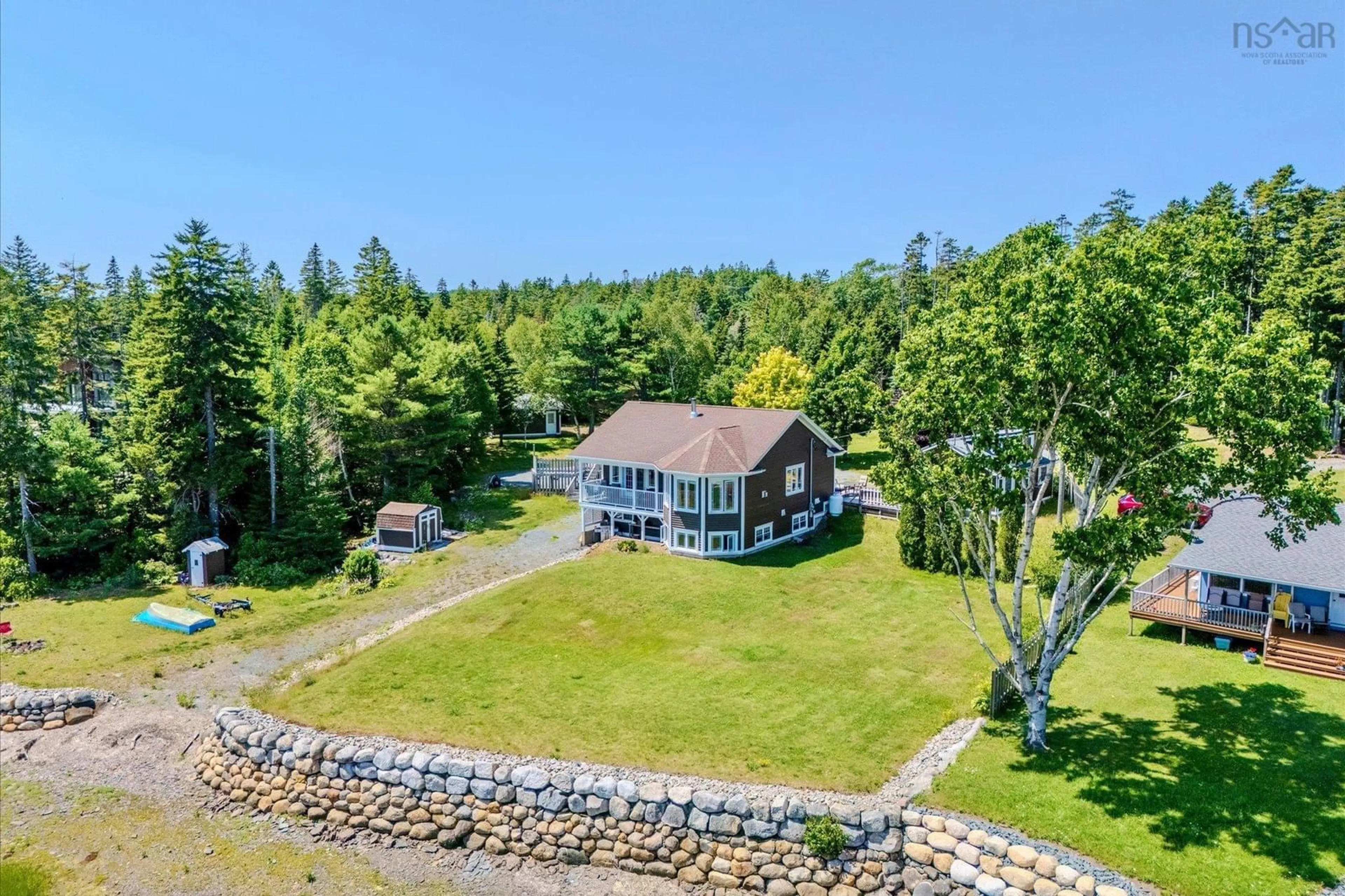 A pic from outside/outdoor area/front of a property/back of a property/a pic from drone, water/lake/river/ocean view for 119 Indian Path Rd, Indian Path Nova Scotia B0J 2C0