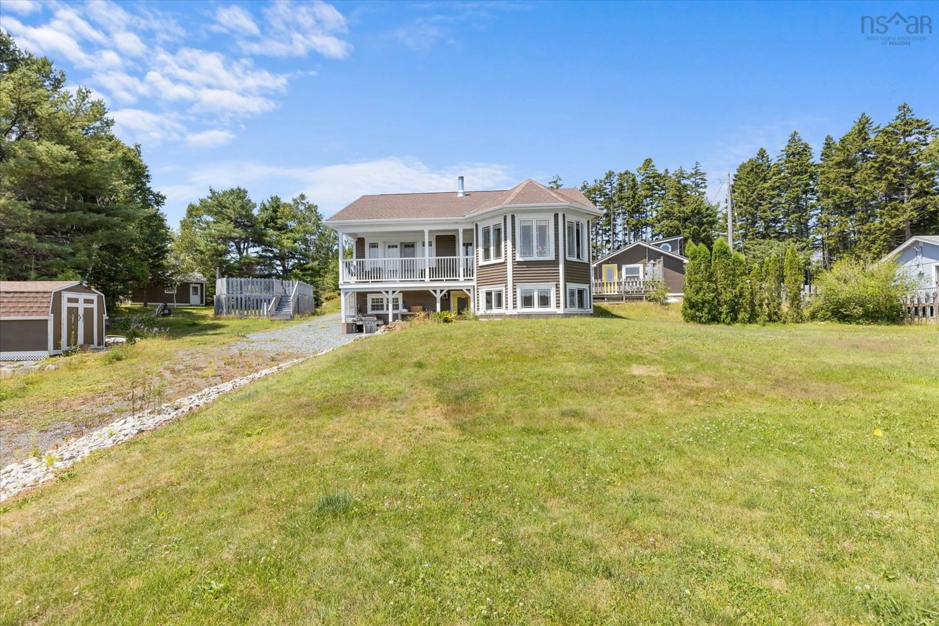 A pic from outside/outdoor area/front of a property/back of a property/a pic from drone, water/lake/river/ocean view for 119 Indian Path Rd, Indian Path Nova Scotia B0J 2C0
