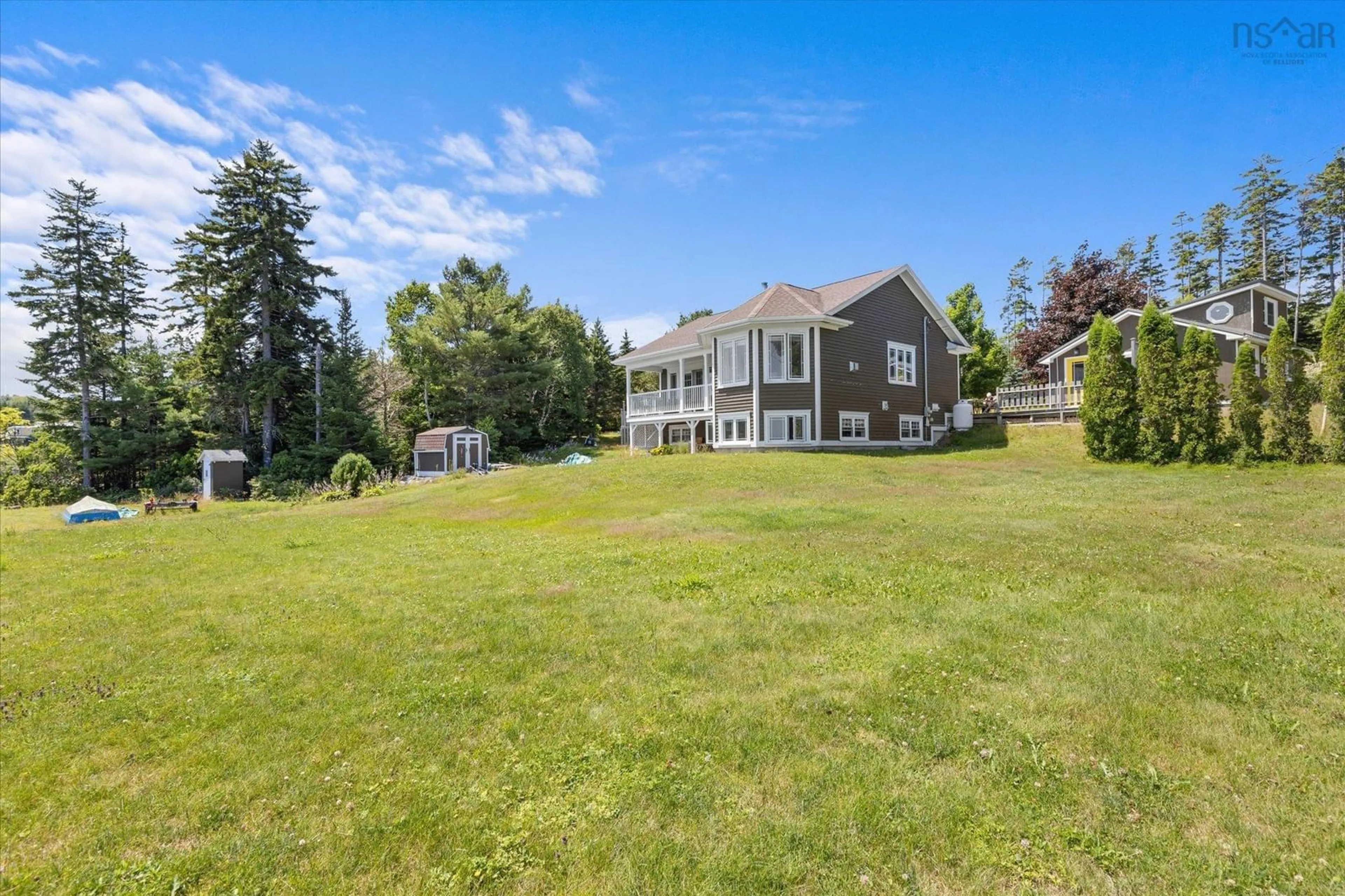 A pic from outside/outdoor area/front of a property/back of a property/a pic from drone, water/lake/river/ocean view for 119 Indian Path Rd, Indian Path Nova Scotia B0J 2C0