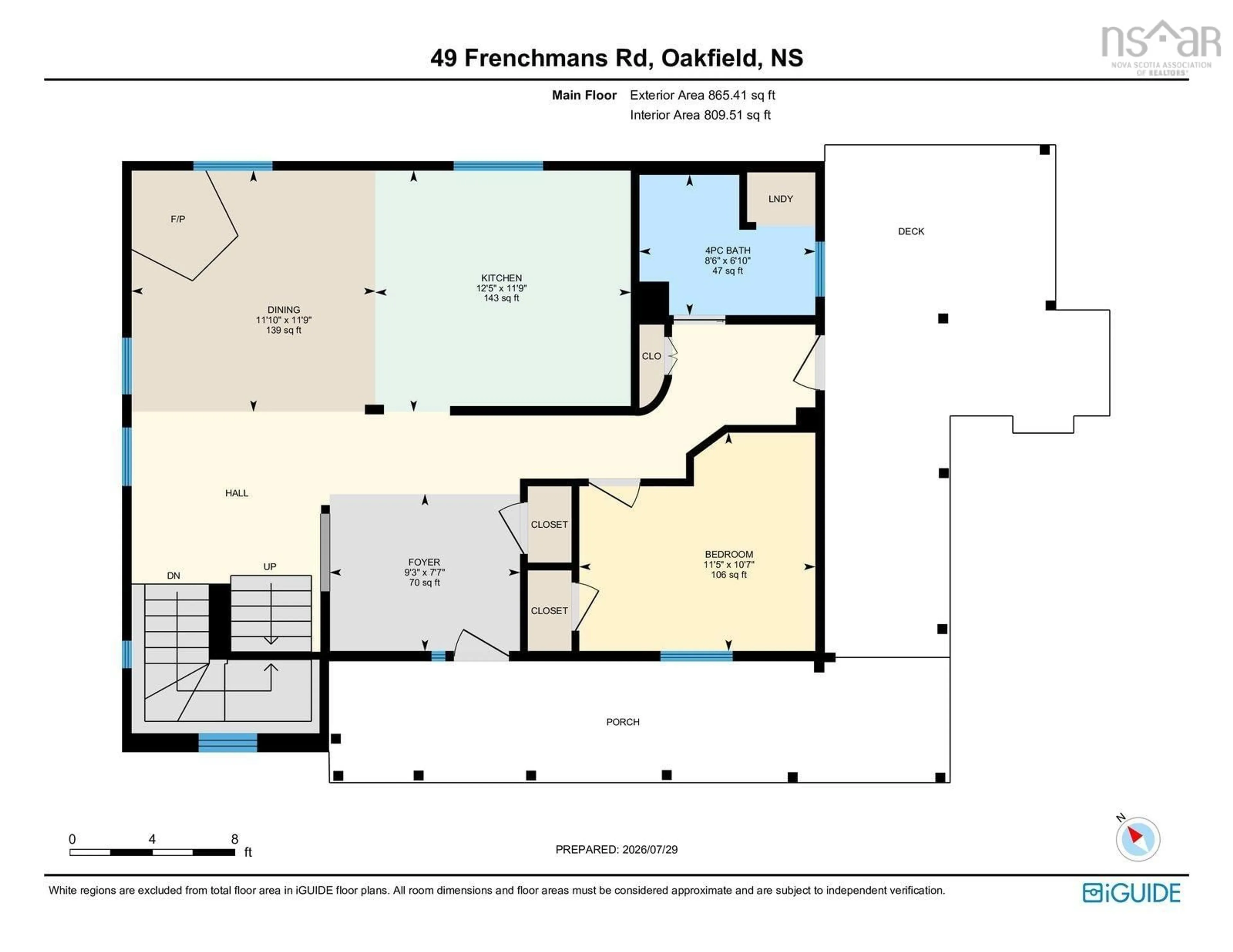 Floor plan for 49 Frenchmans Rd, Oakfield Nova Scotia B2T 1A9
