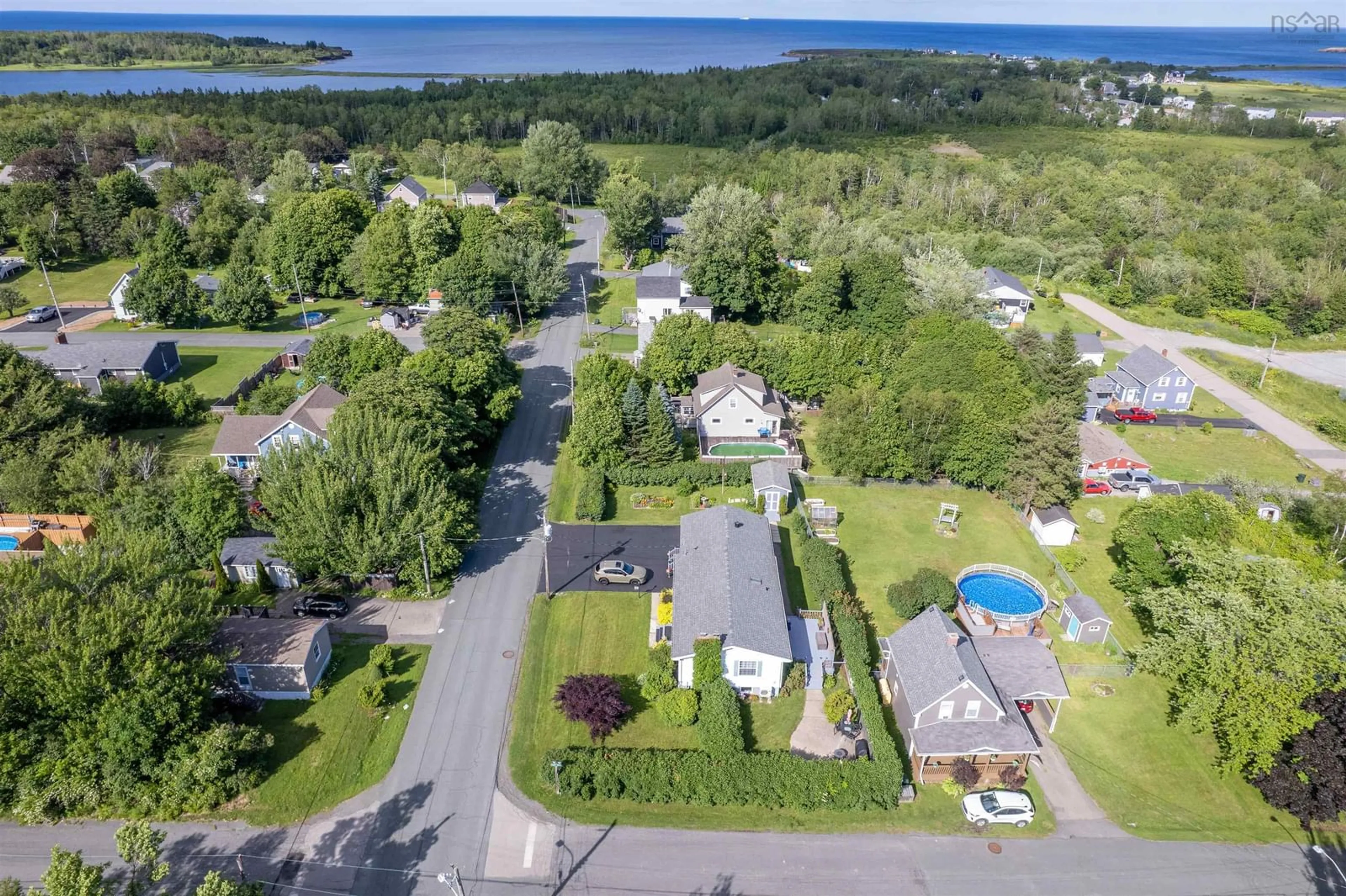 A pic from outside/outdoor area/front of a property/back of a property/a pic from drone, water/lake/river/ocean view for 74 Church St, Florence Nova Scotia B1Y 1G3