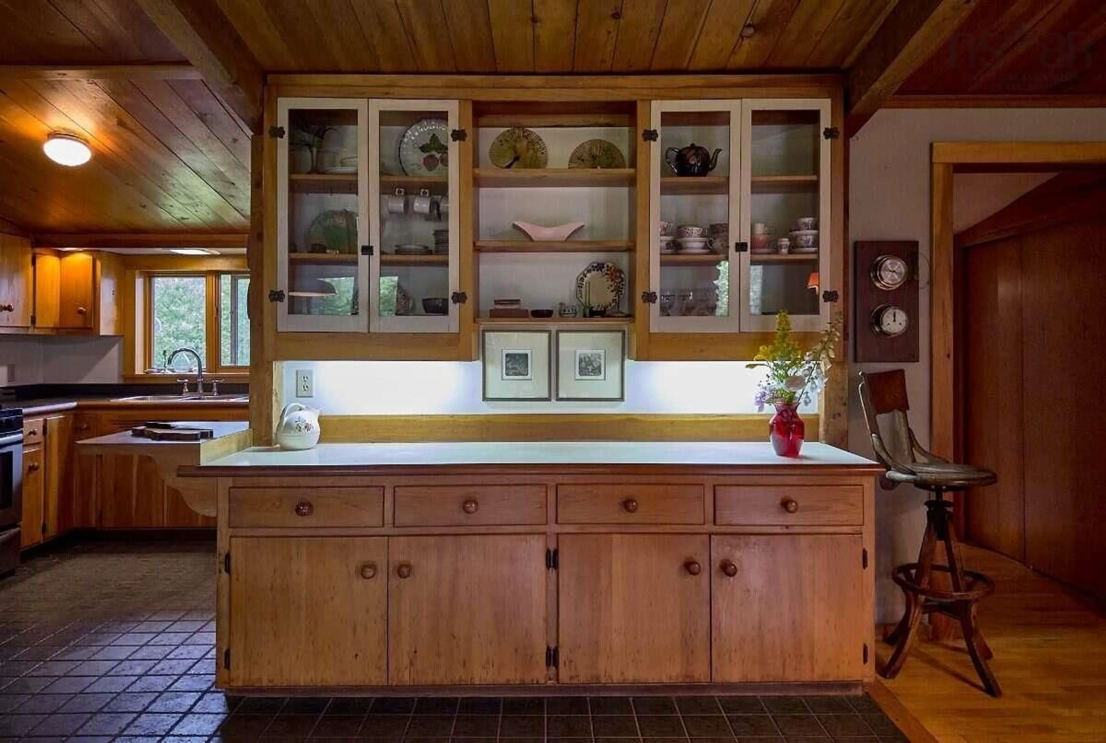 Rustic kitchen, ceramic/tile floor for 1271 Brophy Rd, Fairmont Nova Scotia B2G 2L2