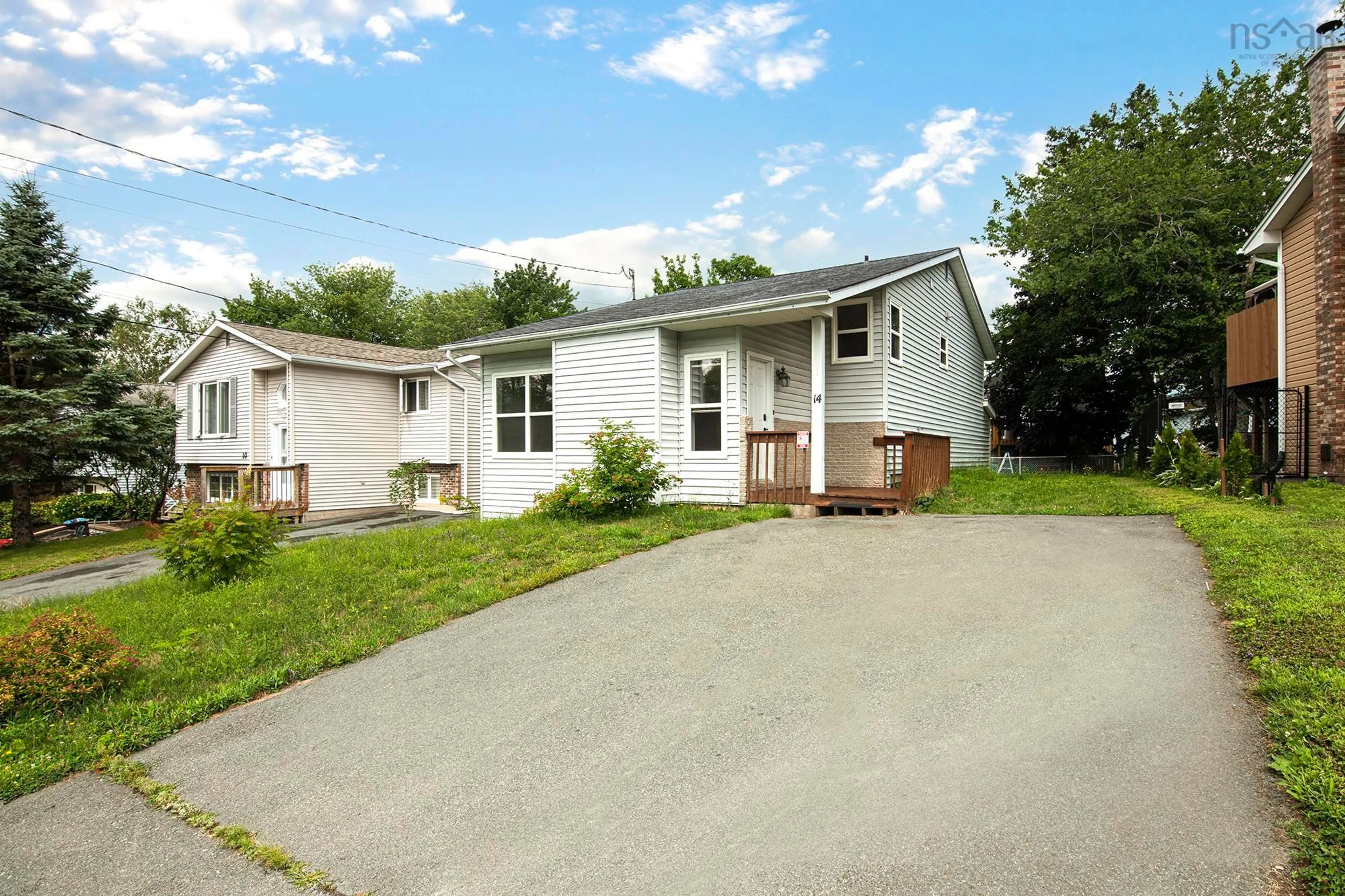 Home with vinyl exterior material, street for 14 Noria Cres, Sackville Nova Scotia B4E 2L9