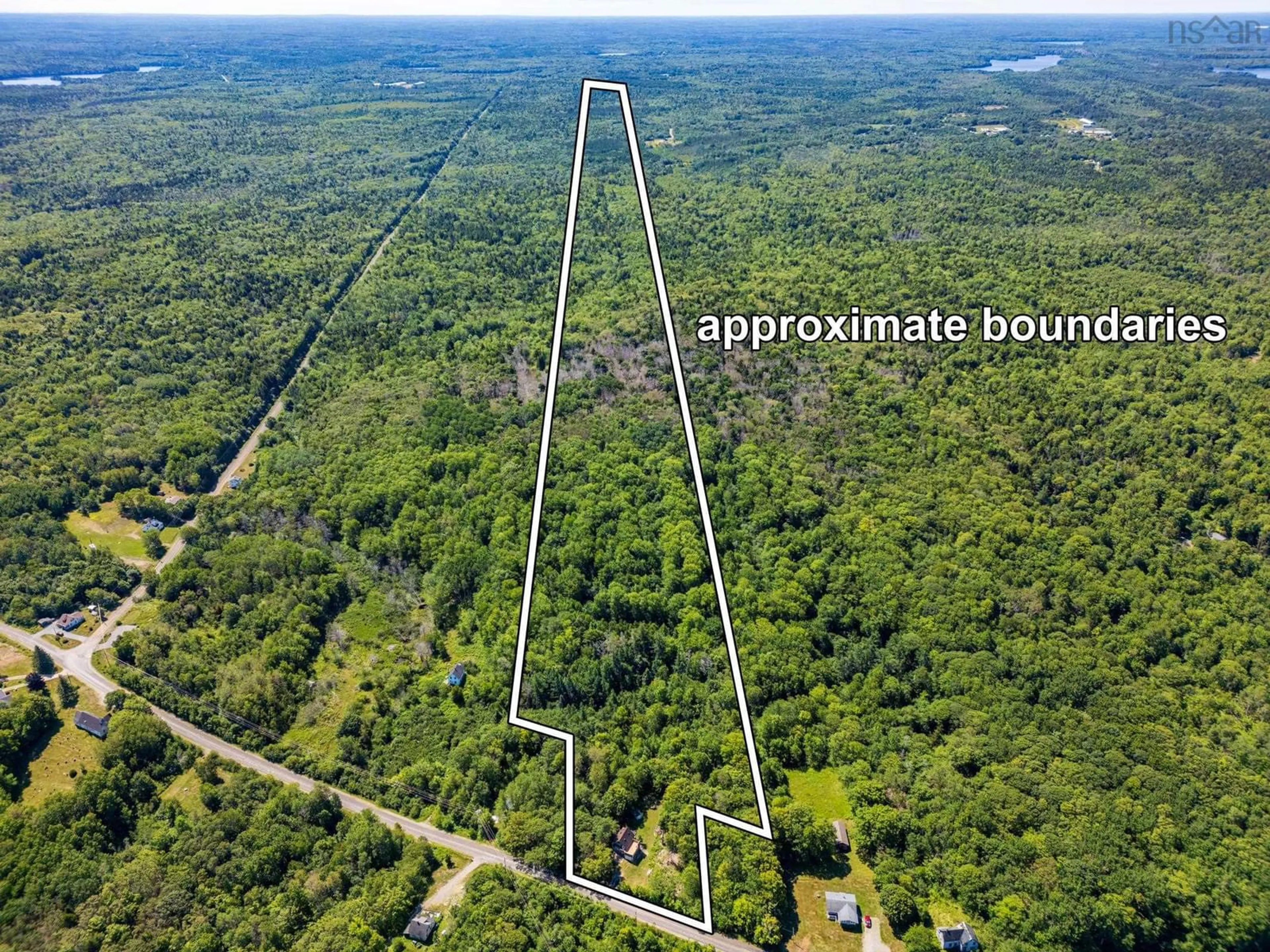 A pic from outside/outdoor area/front of a property/back of a property/a pic from drone, forest/trees view for 938 Weymouth Falls Road, Weymouth Falls Nova Scotia B0W 3T0